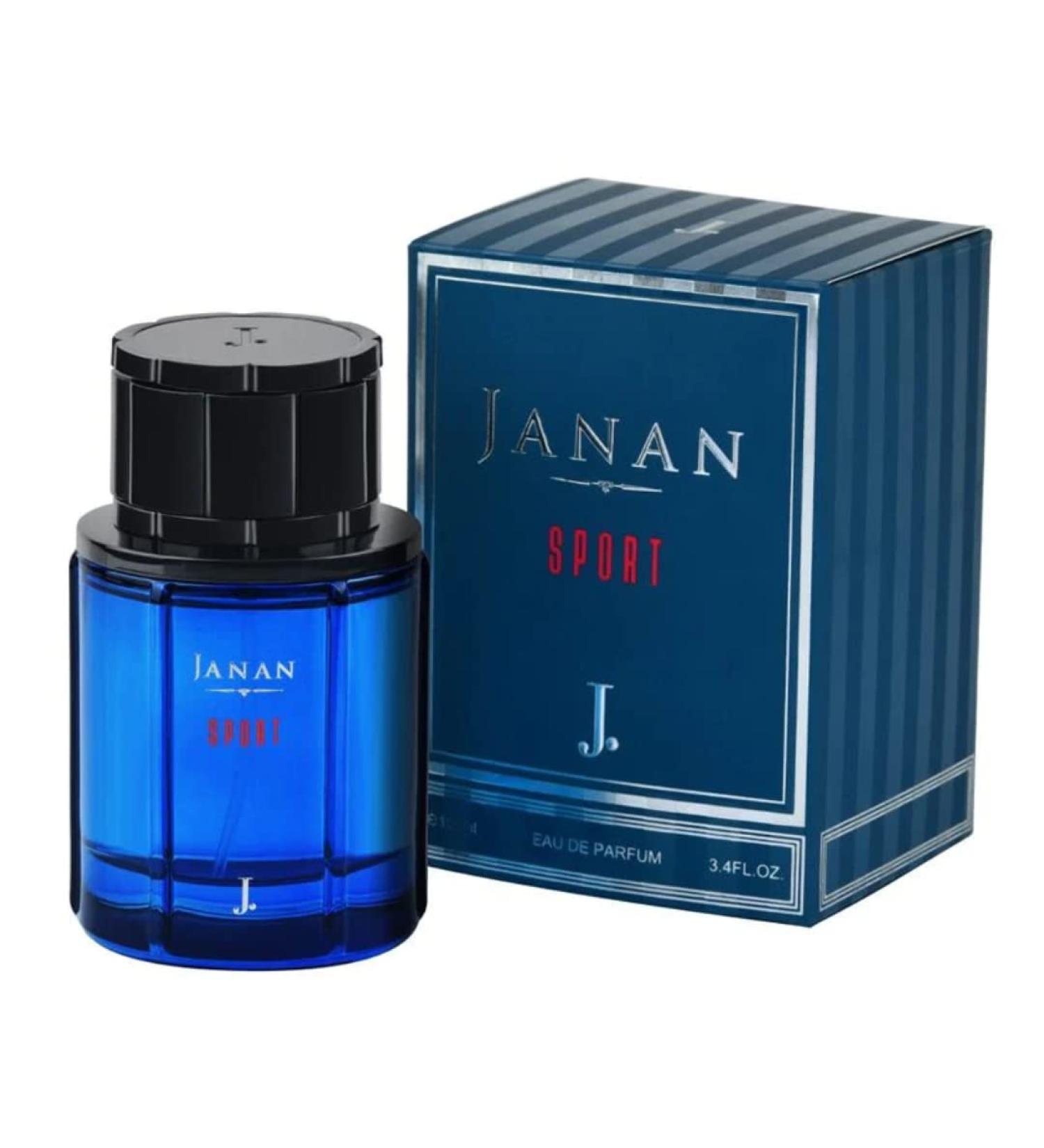 Janan Sport For Men EDP - 100 ML (3.4 Oz) | Cedarwood Patchouli Ambergris Tonka Vanilla & Musk. - Buy Online on GoSupps.com