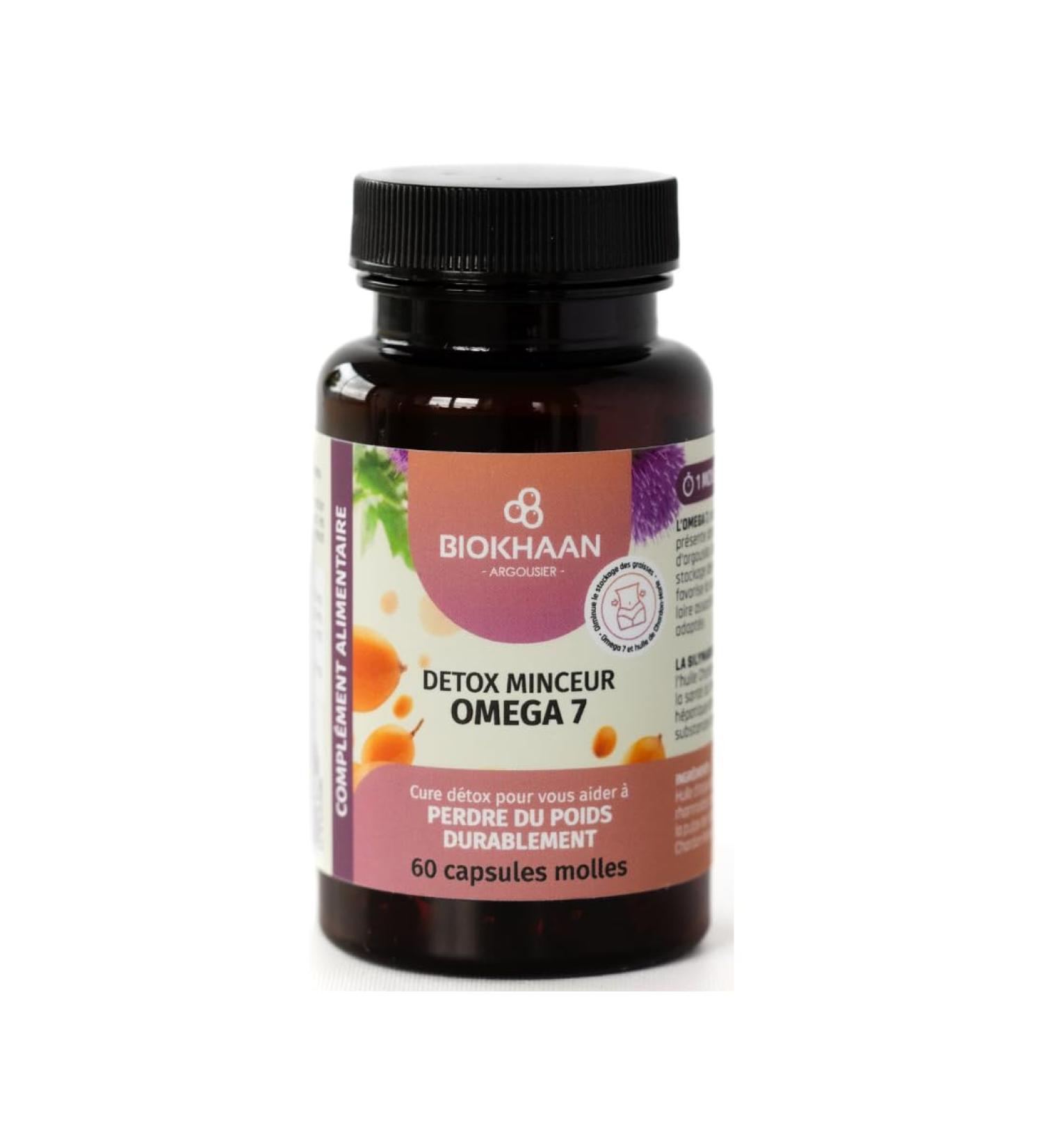 Fat Burner - Helps with Weight Loss - Omega 7 and Vitamin C - 60 Capsules (1 Month) - Slimming Program - Promotes Flat Stomach - SuperCritical CO2 Extraction - Non-GMO Gluten - Buy Online on GoSupps.com