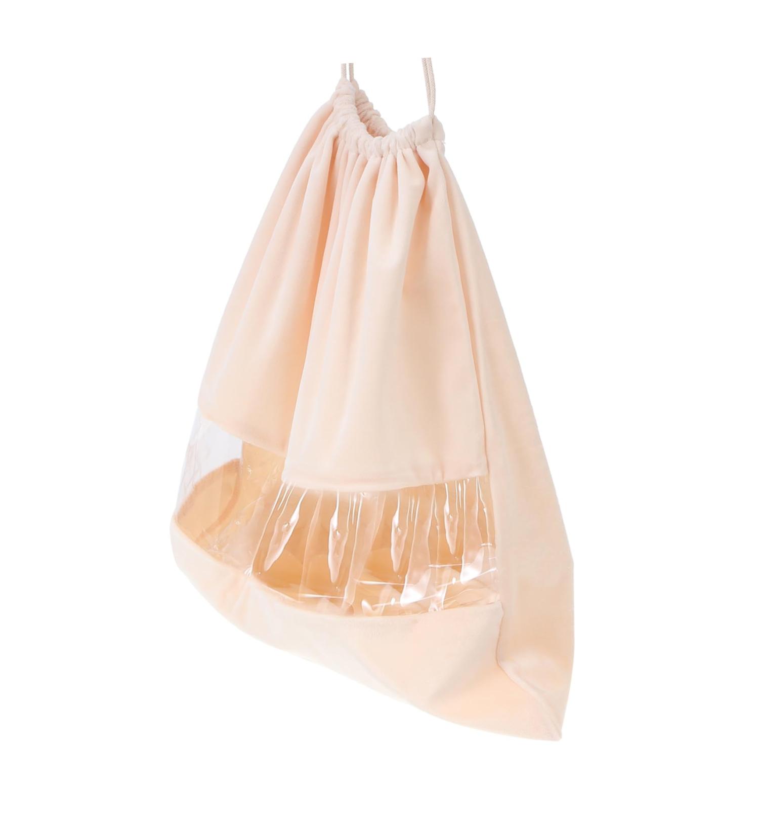 Baluue 2 Pcs Hair Dryer Storage Bag Drawstring Storage Bags with Window Travel Drawstring Bag Pvc Beige - Buy Online on GoSupps.com