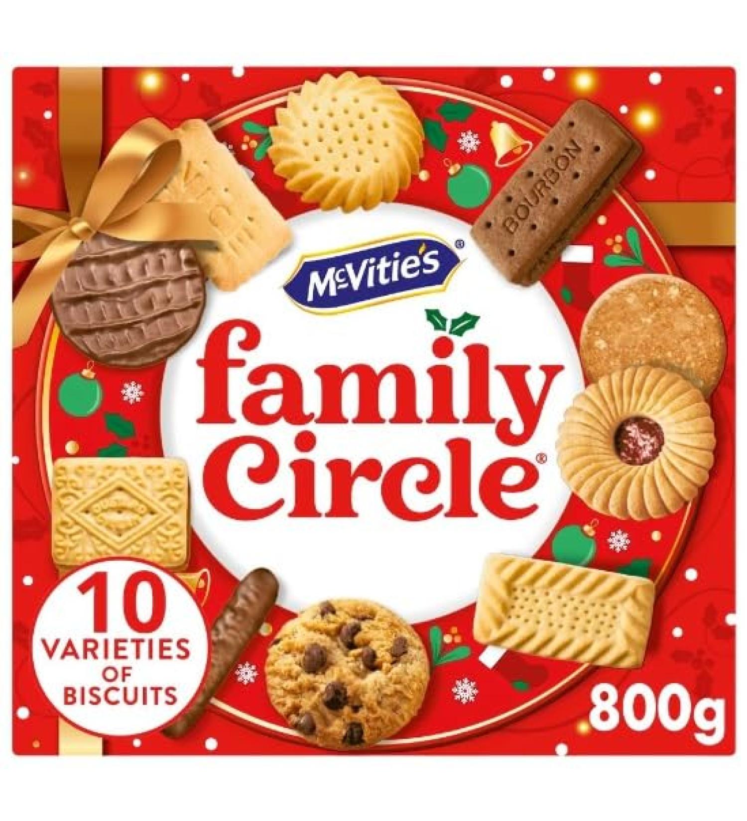 McVitie's Family Circle 2 x 10 premium varities Assortment of Creams Chocolate Jam & Sweet Biscuits 800g single pack Bulk cookies Perfect for Gifting on Christmas Birthday to Mum & Dad by zamfoods - Buy Online on GoSupps.com