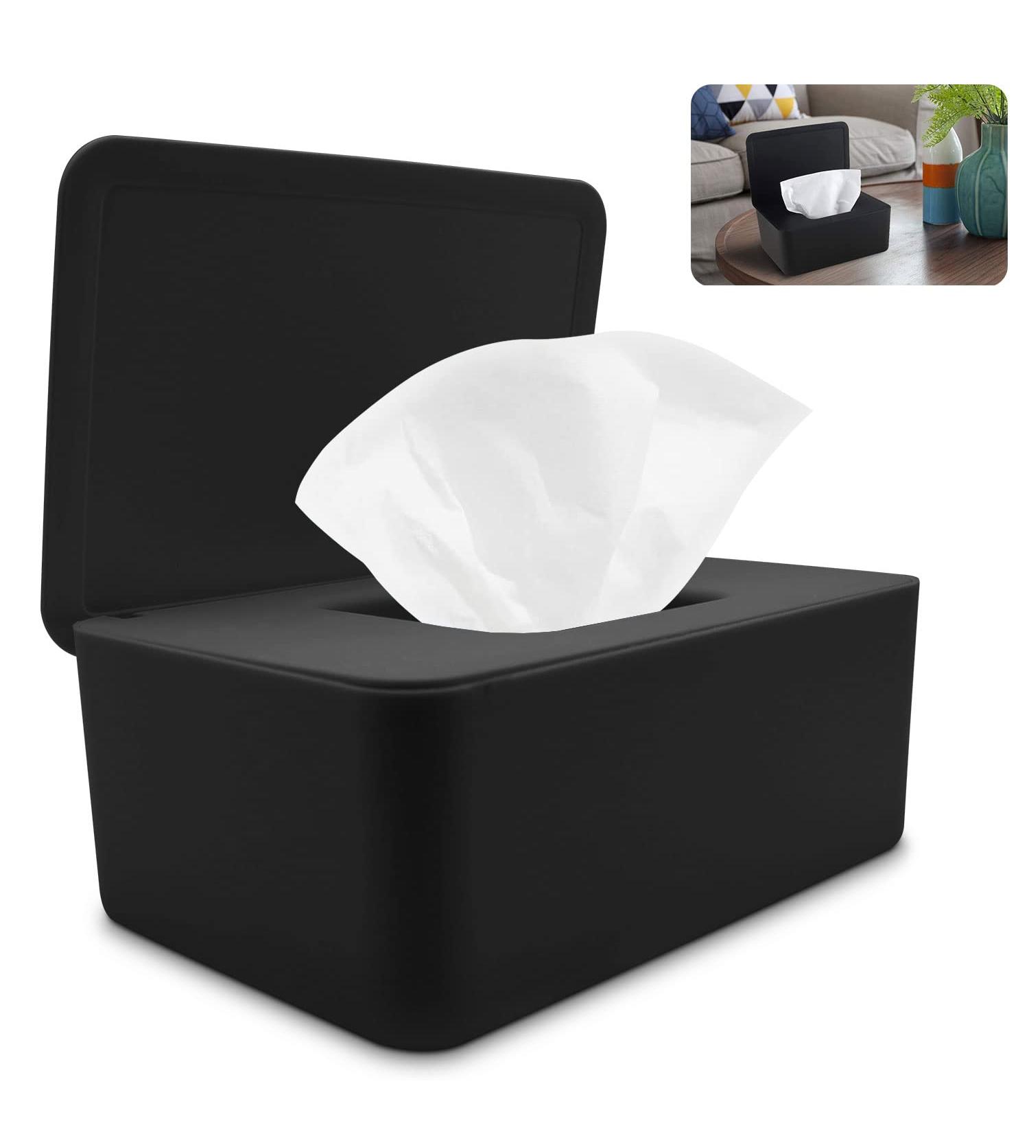 Buy Aohcae Wet Wipes Box - Moist Toilet Paper & Baby Wipes Storage - Black Cloth Organizer for Easy Access - Buy Online on GoSupps.com