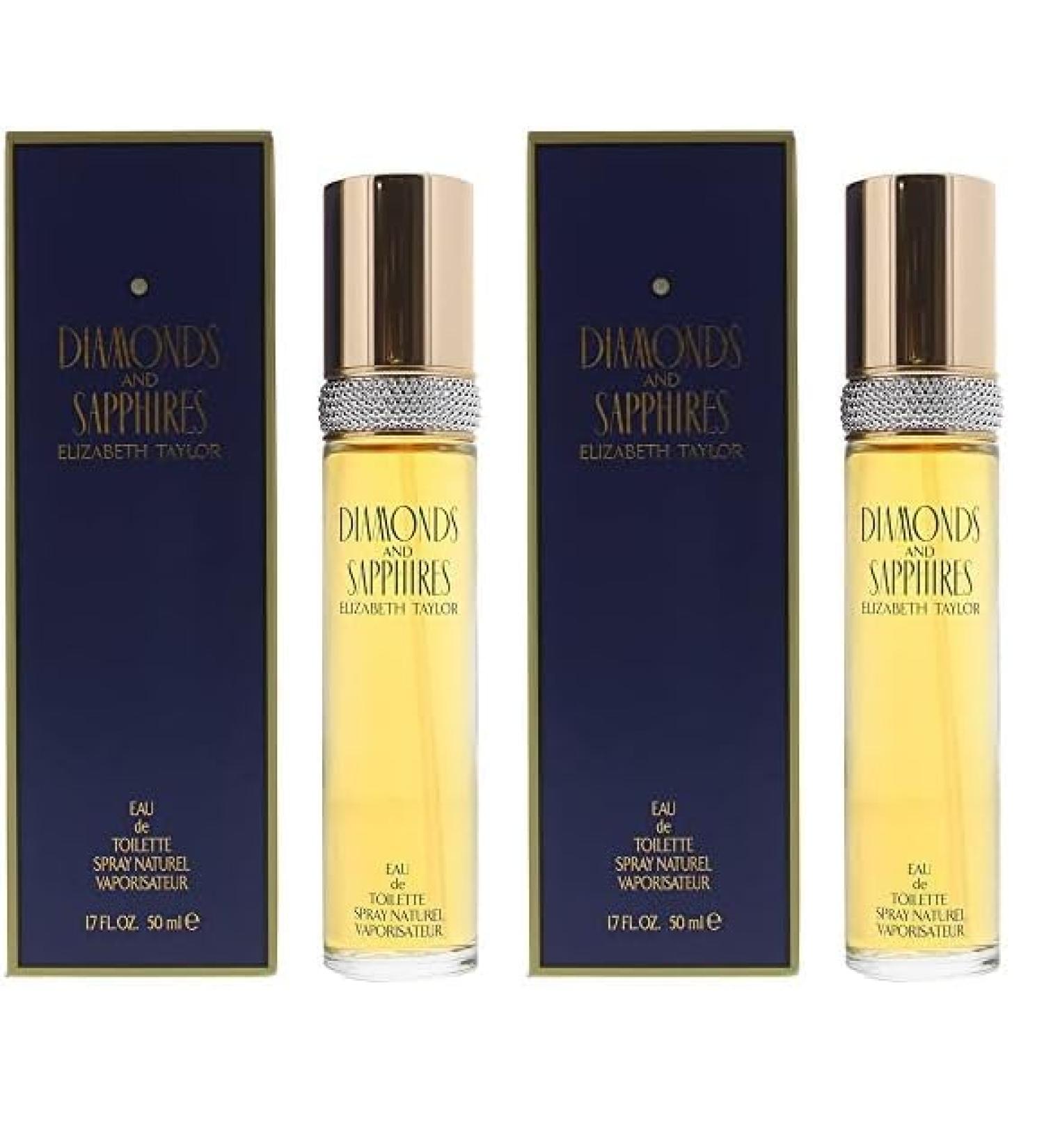 Elizabeth Taylor Diamonds & Sapphires Eau De Toilette Spray for Women 1.7 Fl Oz (Pack of 2) - Buy Online on GoSupps.com