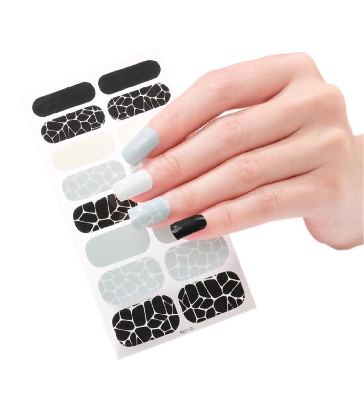 Semi Cured Gel Nails Art Sliders - Fashion Nail Stickers & Decals for Stunning Manicure - ZE0389 - Buy Online on GoSupps.com