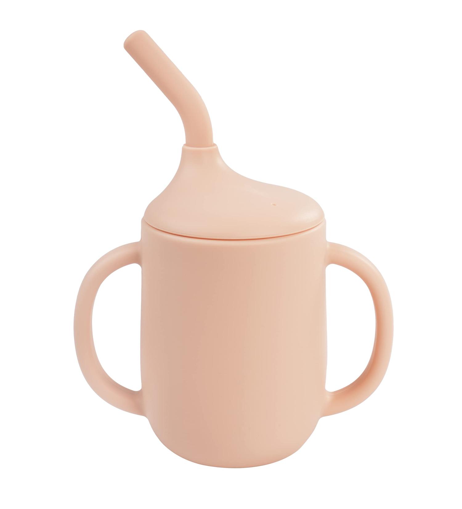 Silicone Sippy Cup for Baby 6 Months - Toddler & Baby Straw Cup (Blush) - Buy Online on GoSupps.com