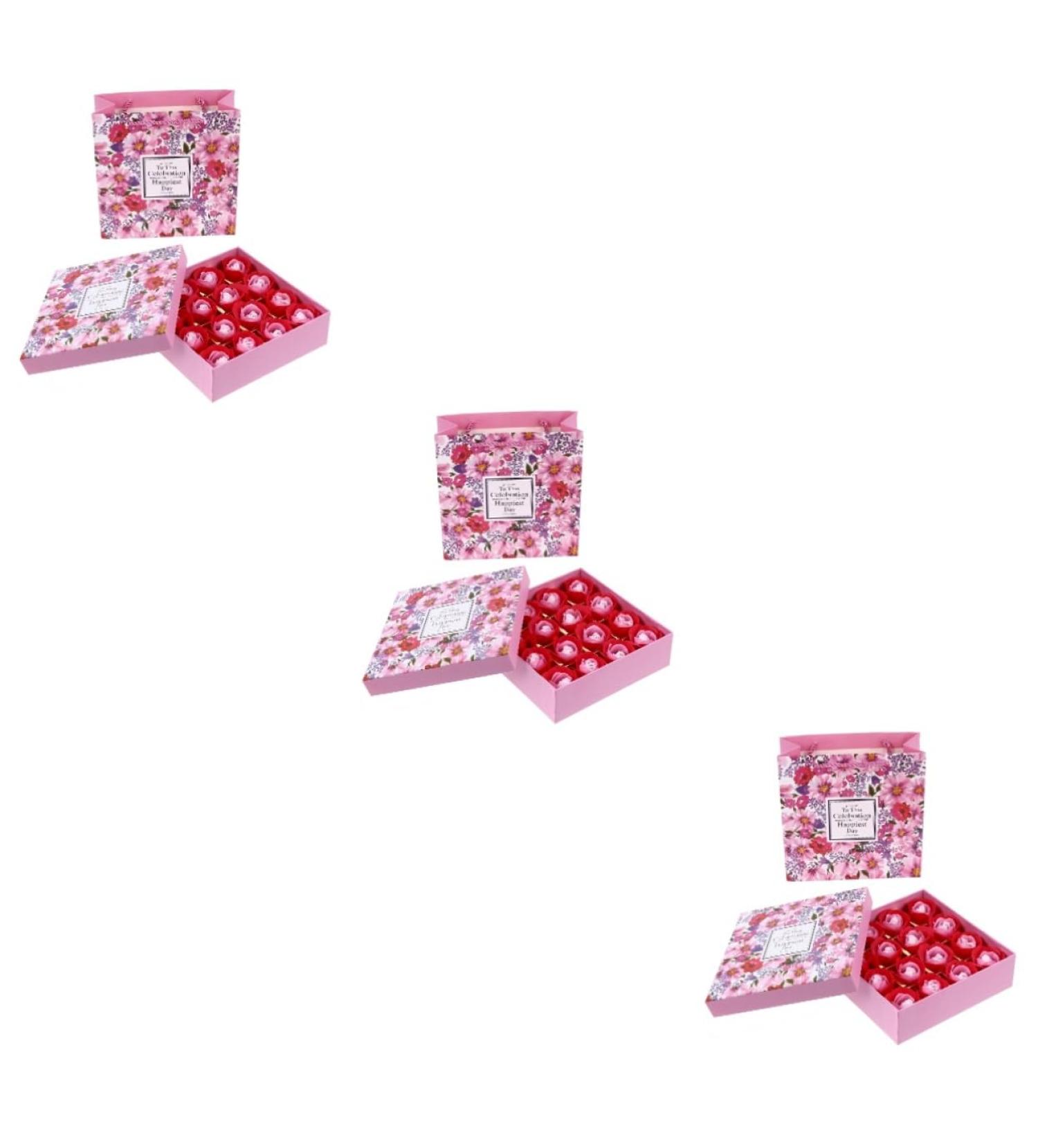 Beavorty 3 Boxes Rose Soap Wedding Petals Women Christmas Scented Soap Rose Petals Rose Petals Christmas Shower Soap Bath Plant Mother - Buy Online on GoSupps.com