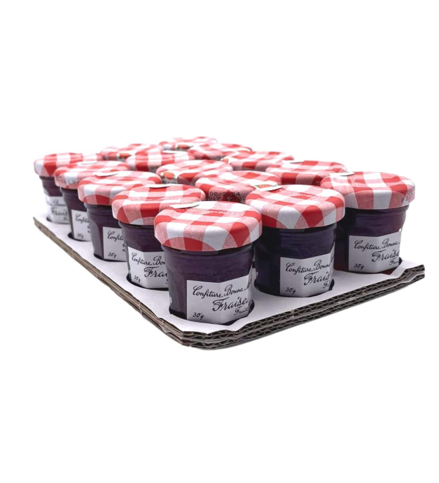 Bonne Maman Strawberry Mini Jam 15 x 30g - Buy Online on GoSupps.com