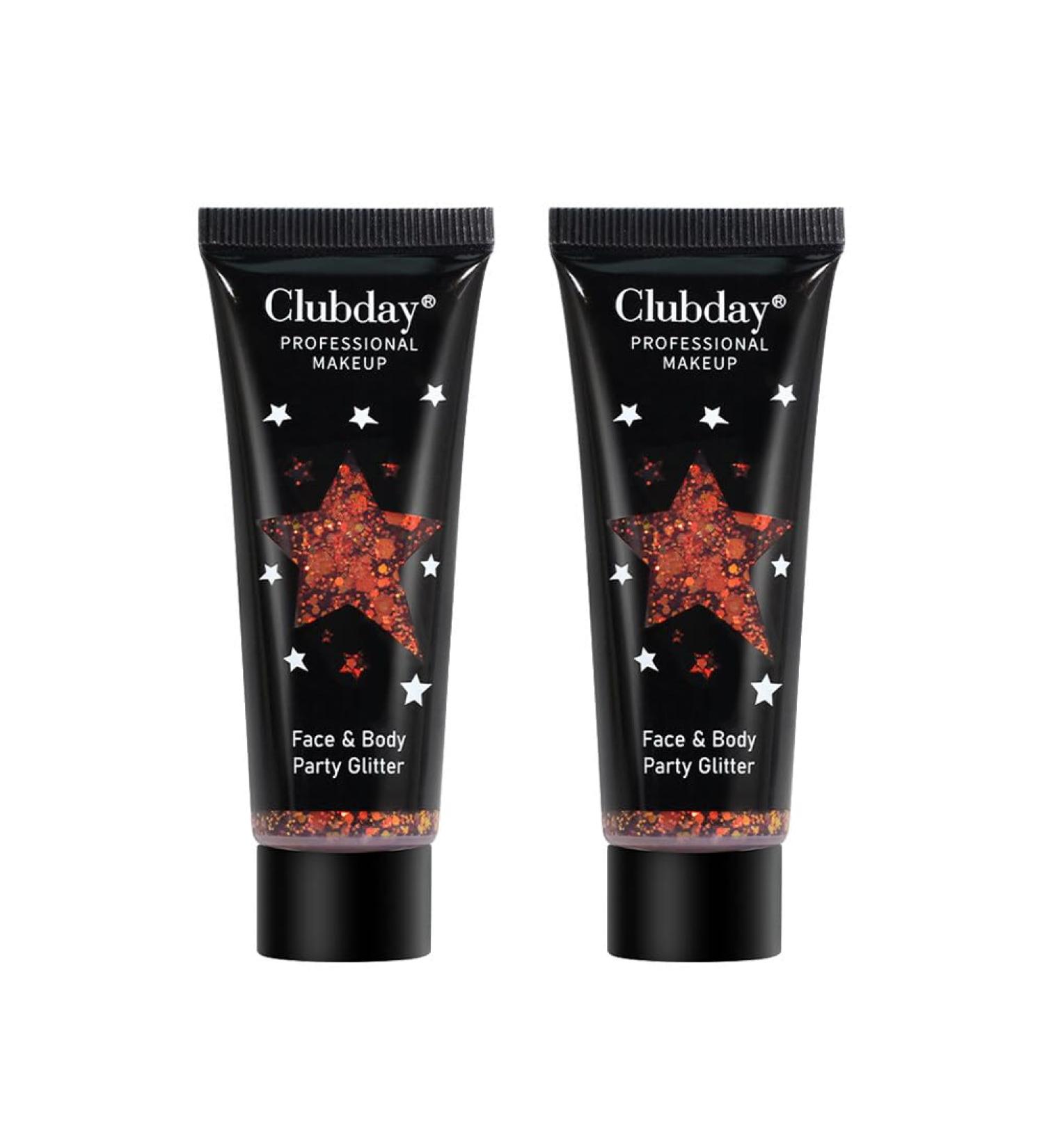 2 Pack Glitter Gel - Chunky Sequin Face Hair Nail & Lip Shimmer for Festivals & Parties | Long-Lasting Eyeshadow & Makeup - Buy Online on GoSupps.com