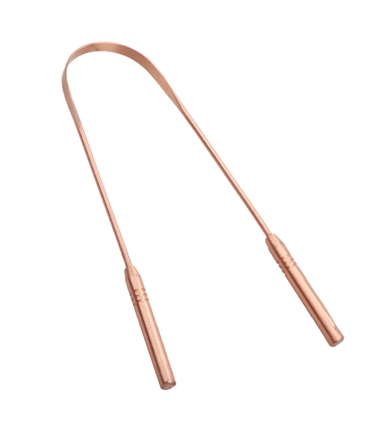 Verdant Touch Copper Tongue Scraper Tool with Case | Effective Tongue Cleaning Brush for Bad Breath Reduction - Buy Online on GoSupps.com