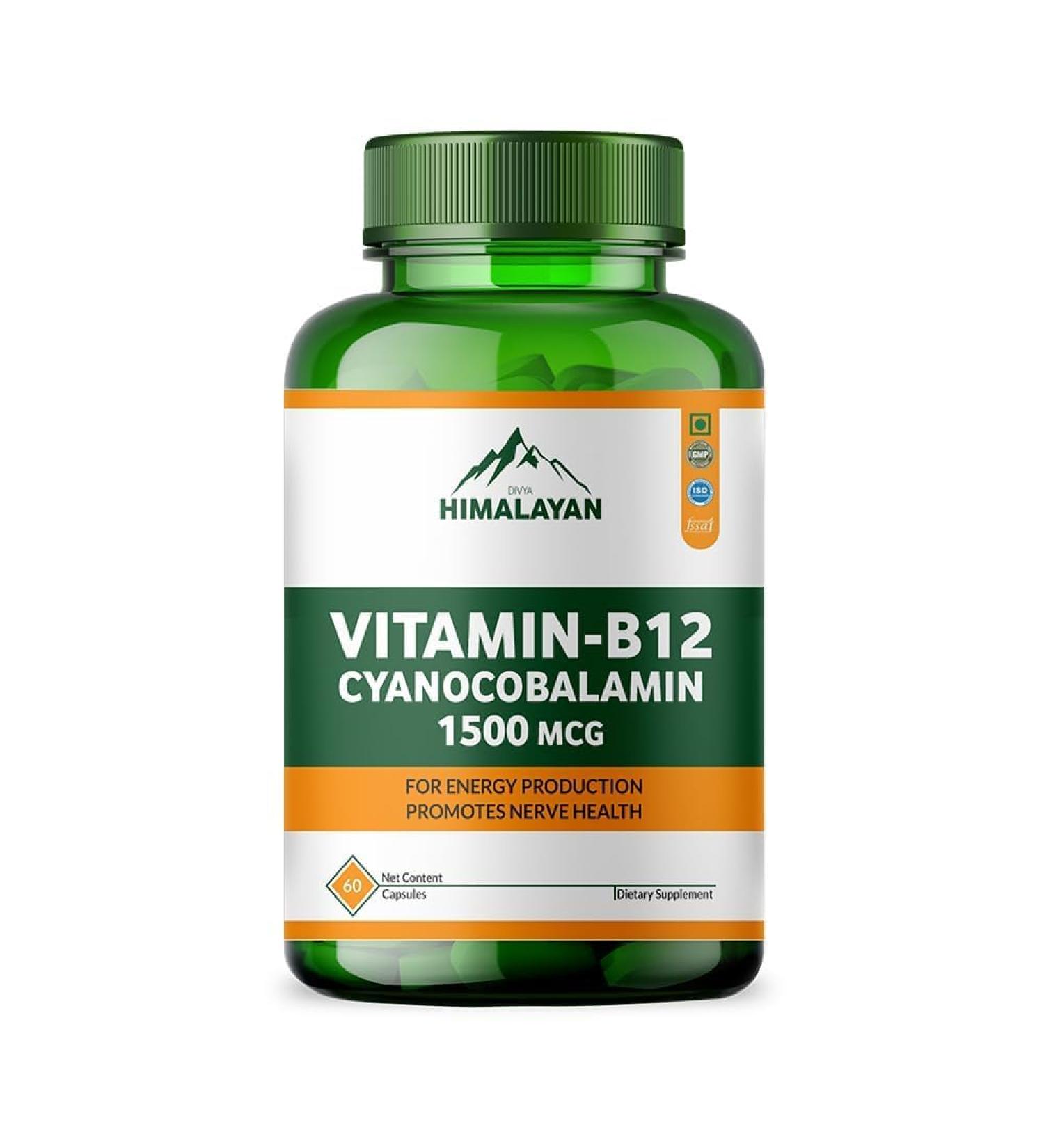 Vitamin B12 Methylcobalamin 1000 mcg Plant-Based B12 Capsules with Spirulina Wheatgrass Beetroot Amla Supports Energy Nerve Health & Red Blood Cell Formation 60 Vegan Caps - 60 Days Supply - Buy Online on GoSupps.com