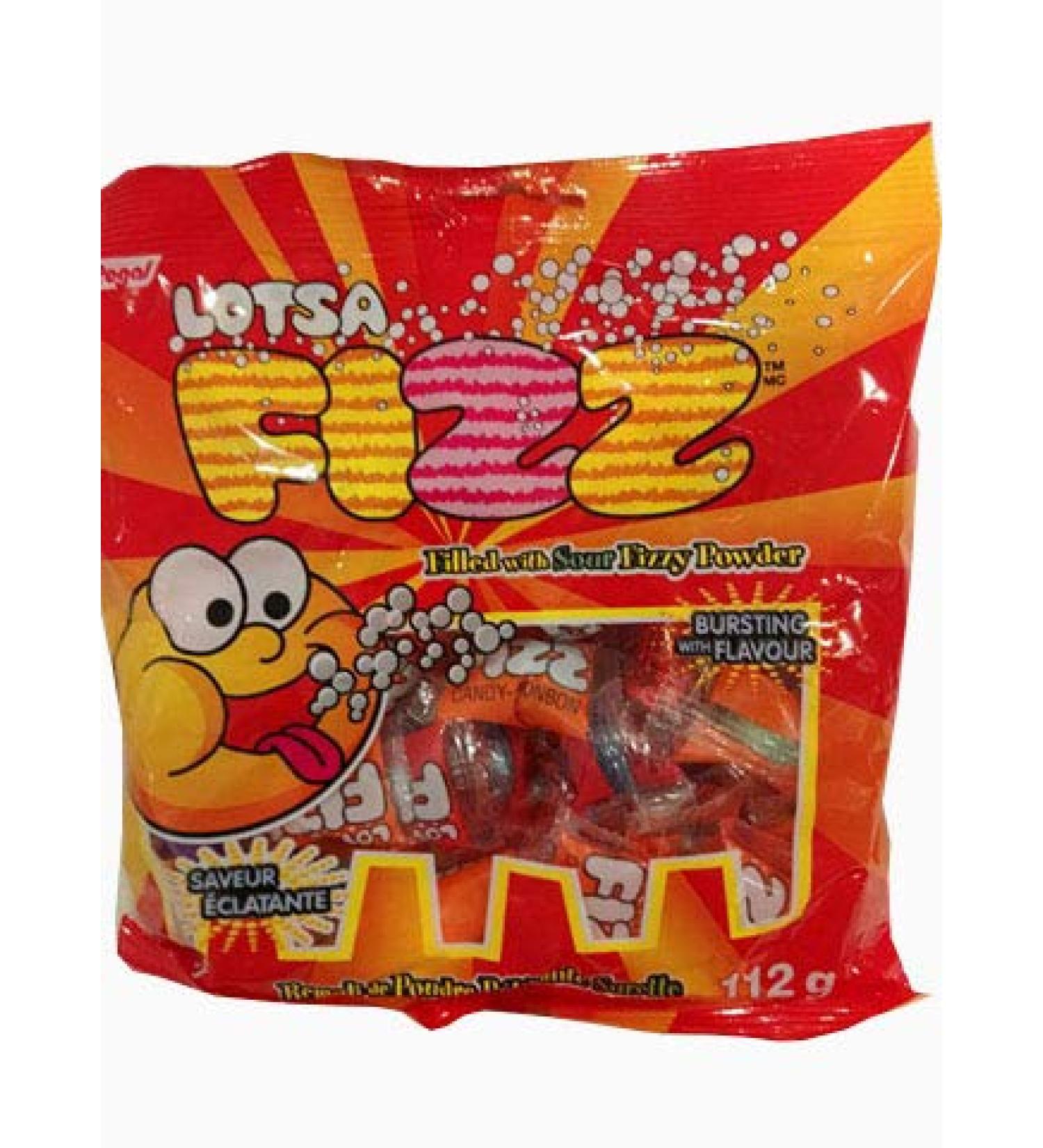 Lotsa Fizz Fizzy Candy - Pack of 4 Bags (112g x 4) Imported from Peru