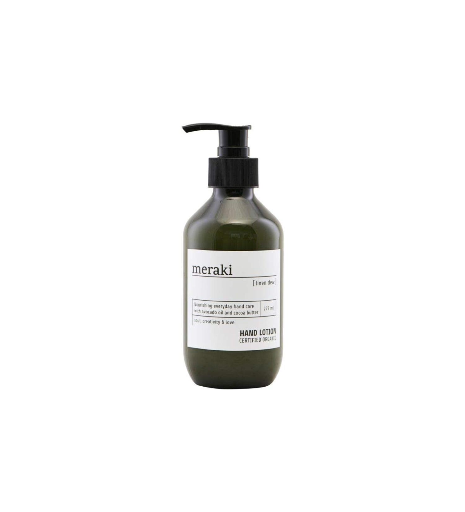 Meraki Linen Dew Hand Lotion 275ml | Nourishing Hand Care with Avocado Oil & Cocoa Butter - Shop Internationally - Buy Online on GoSupps.com