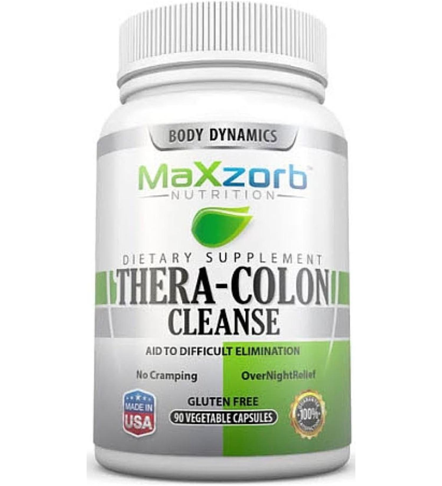 MaXzorb Nutrition Maxzorb Thera-Colon Cleanse: Gentle Digestive Support for a Healthier Balanced Lifestyle - 90 Capsules