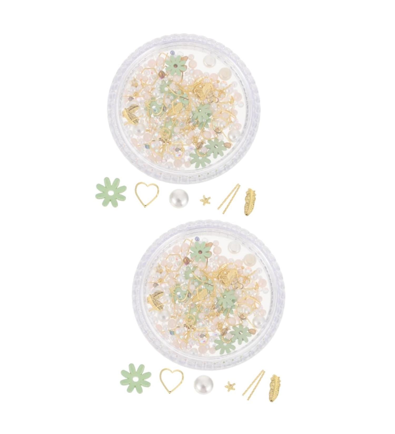 FRCOLOR Nail Decor 2 Boxes Nail Art Accessories Pearl Studs Pearl Jewelry Trendy Decor Pearl Nail Ornaments Nail Studs Charms Nail Jewelry Diy Pearl Flower Japanese Alloy Flower Nail Charm - Buy Online on GoSupps.com