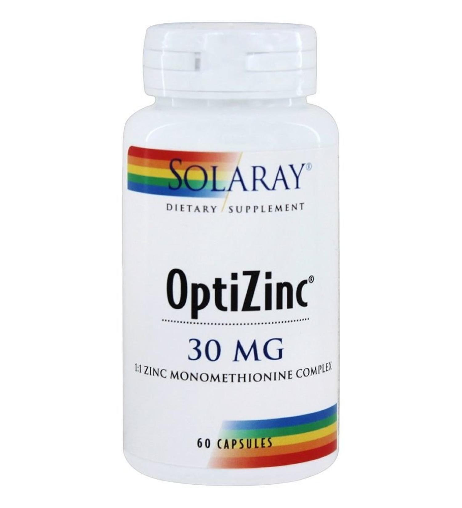 OptiZinc 30mg Solaray 60 VegCaps - Essential Zinc Supplement for Immune Support - Buy Online on GoSupps.com