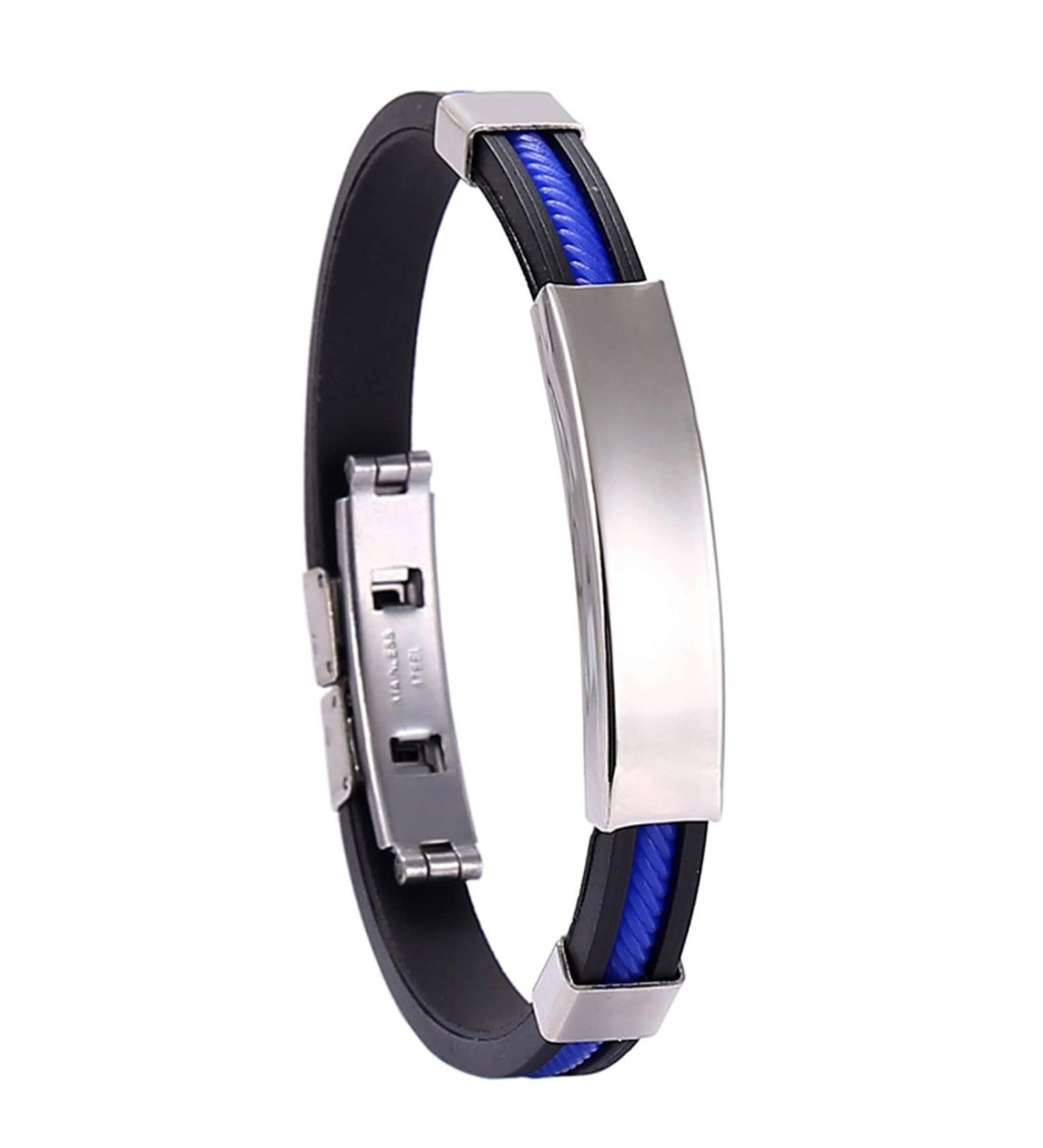 Oveallgo Apus Ion Therapeutic Lympunclog Titanium Wristband Titanium Lympunclog Magnetic Bracelet Magnetic Lymphatic Bracelet Adjustable Titanium Magnetic Bracelet Blue - Buy Online on GoSupps.com