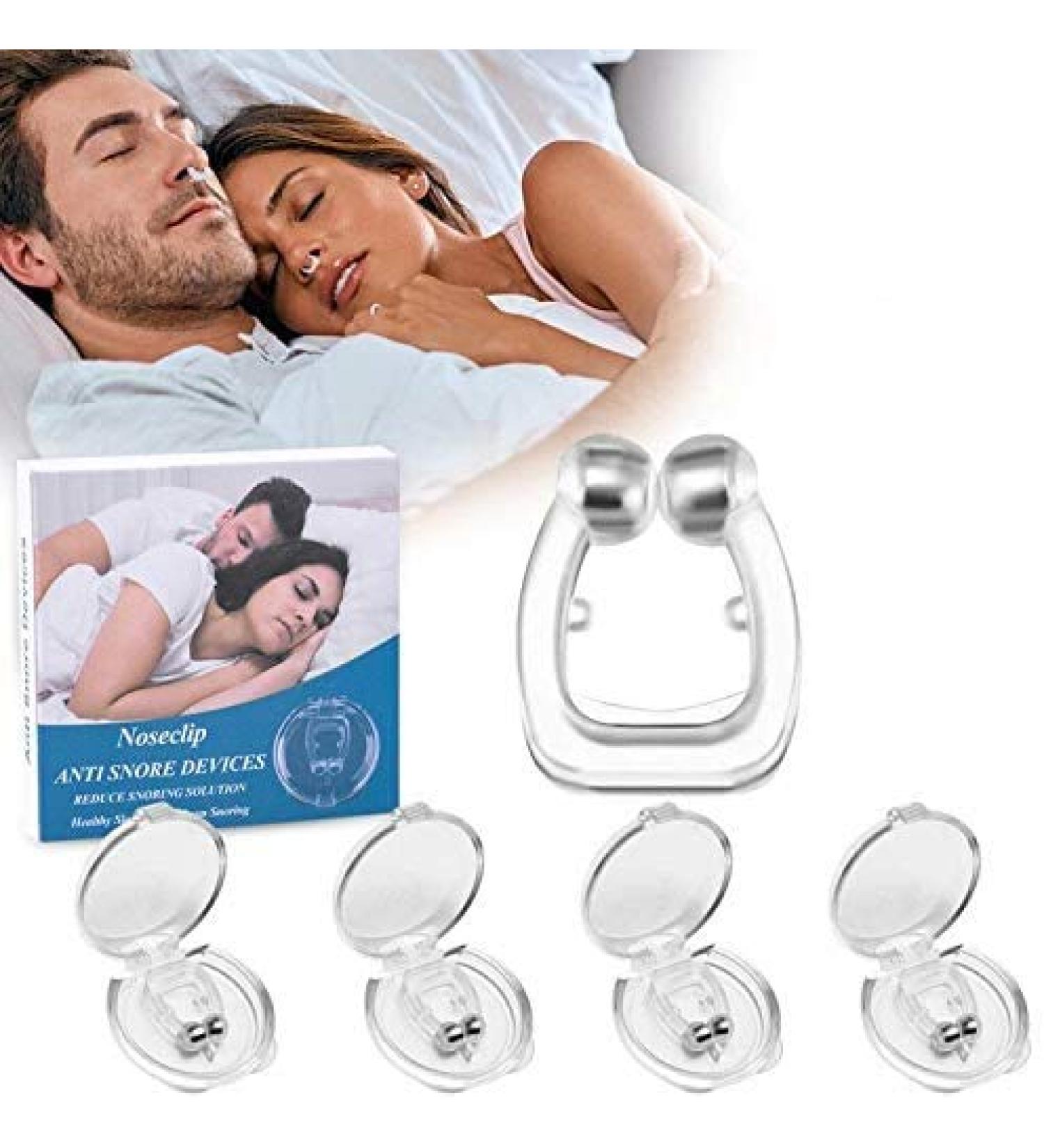 Anti Snoring Devices 4 PCS - Silicone Magnetic Nose Clip - Snoring Solution for Men and Women - Comfortable Sleeping Aid (4 Packs) - Buy Online on GoSupps.com