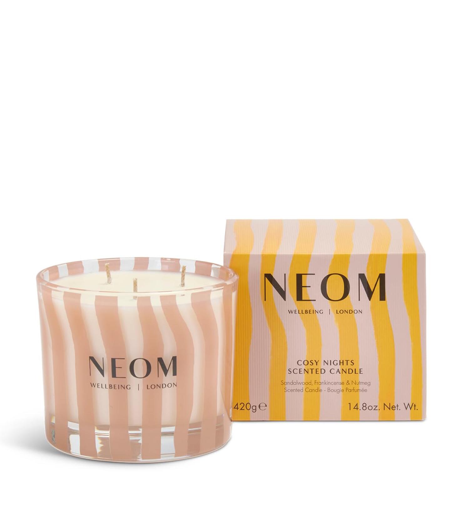 NEOM- Cosy Nights Candle (3 Wick) | Sandalwood Frankincence & Nutmeg | Essential Oil Aromatherapy Candle |100% Natural Fragrance |  - Buy Online on GoSupps.com