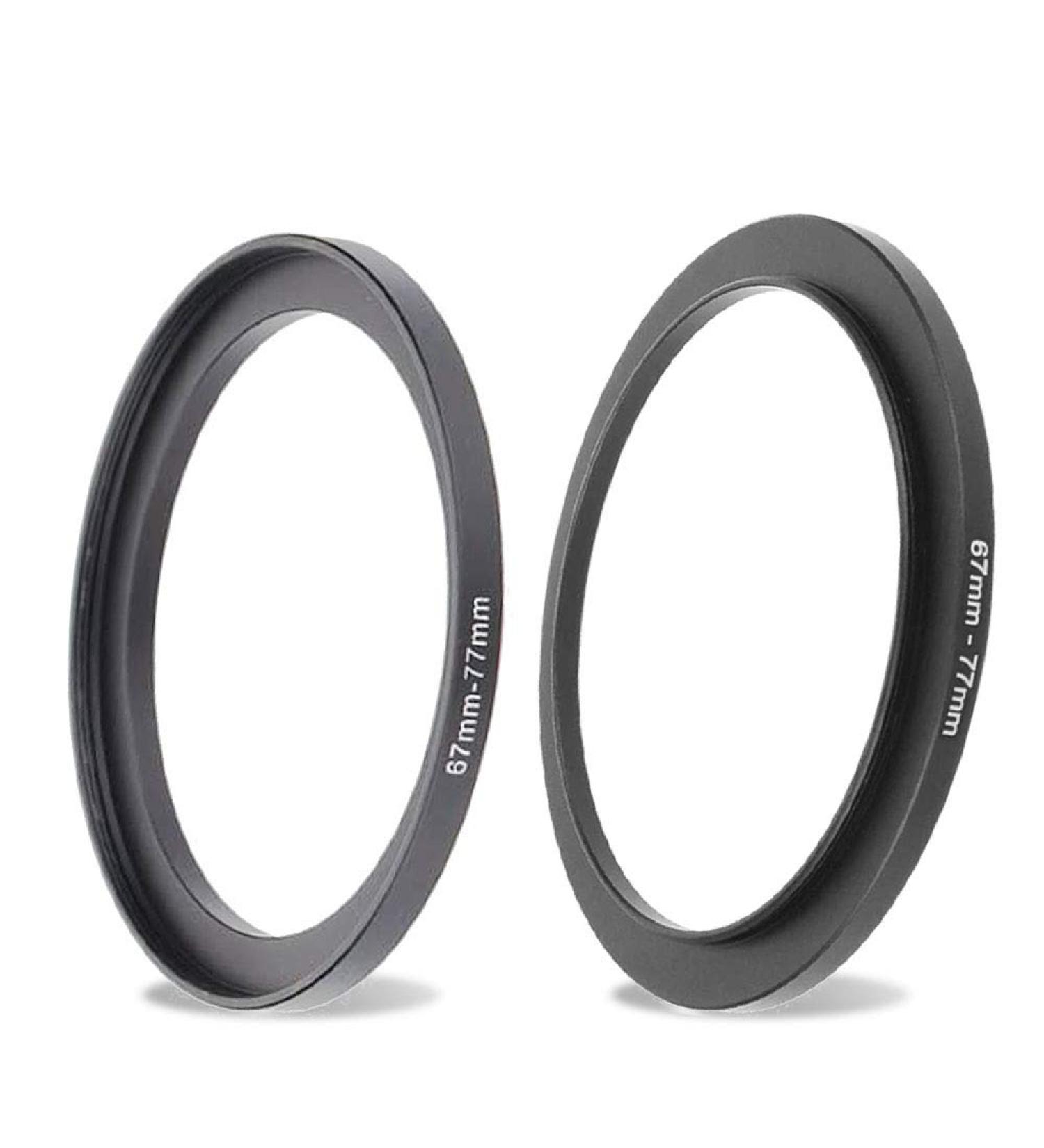 67mm-77mm Lens-Filter Step Up Adapter Ring (2 Pack) - Fire Rock Aviation Aluminum Alloy - Lens to Filter Hood Converter - Buy Online on GoSupps.com