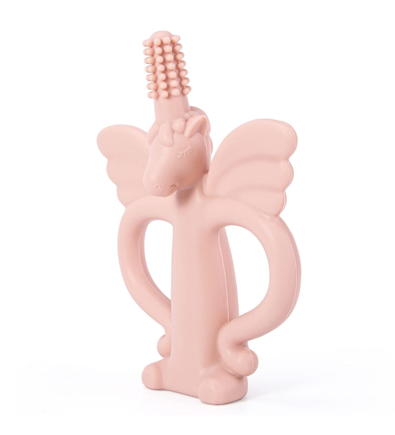 AULEGE BPA-Free Silicone Baby Teething Toy - Dark Pink - Buy Online on GoSupps.com