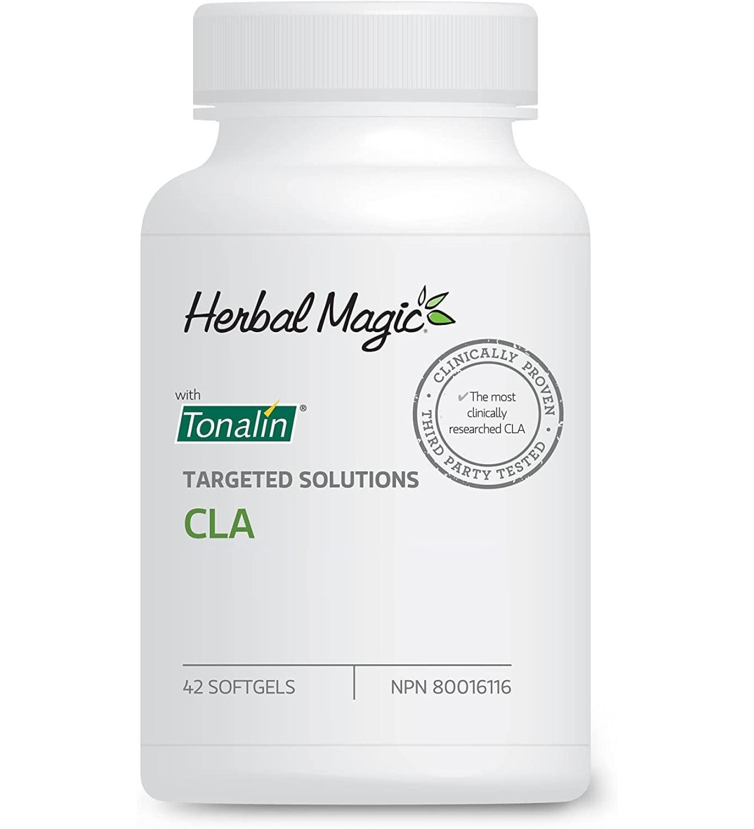 Herbal Magic CLA with Tonalin Supplement with Conjugated Lineolic Acid Non-GMO Softgels - Buy Online on GoSupps.com