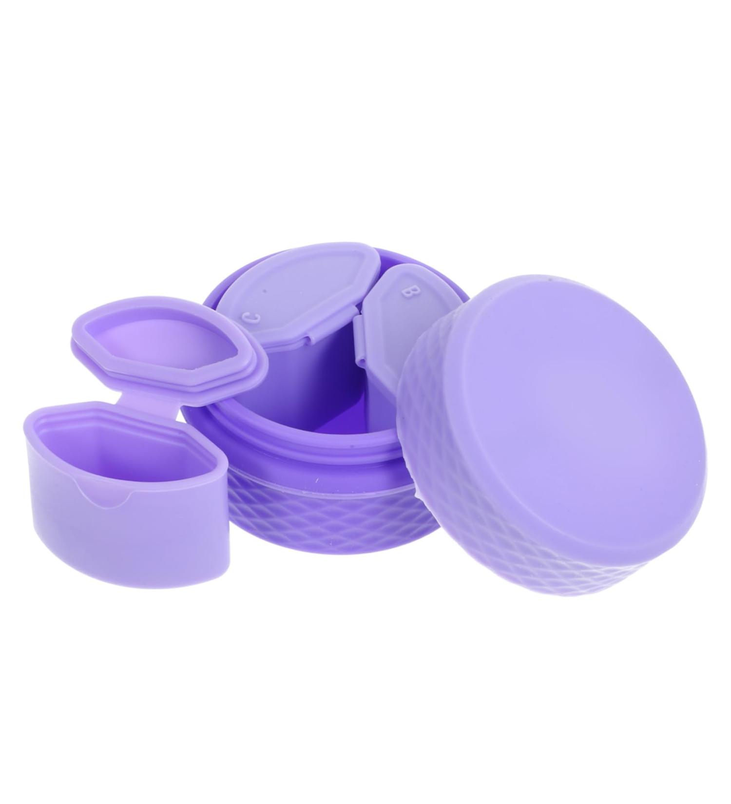 minkissy 3 Sets Cream Box Cosmetic Jar with Spoon Lotion Dispenser Jar Cosmetic Lotion Bottle Durable Cream Storage Jar Cream Jar with Spoon Silica Gel Storage Box Portable Purple Travel - Buy Online on GoSupps.com