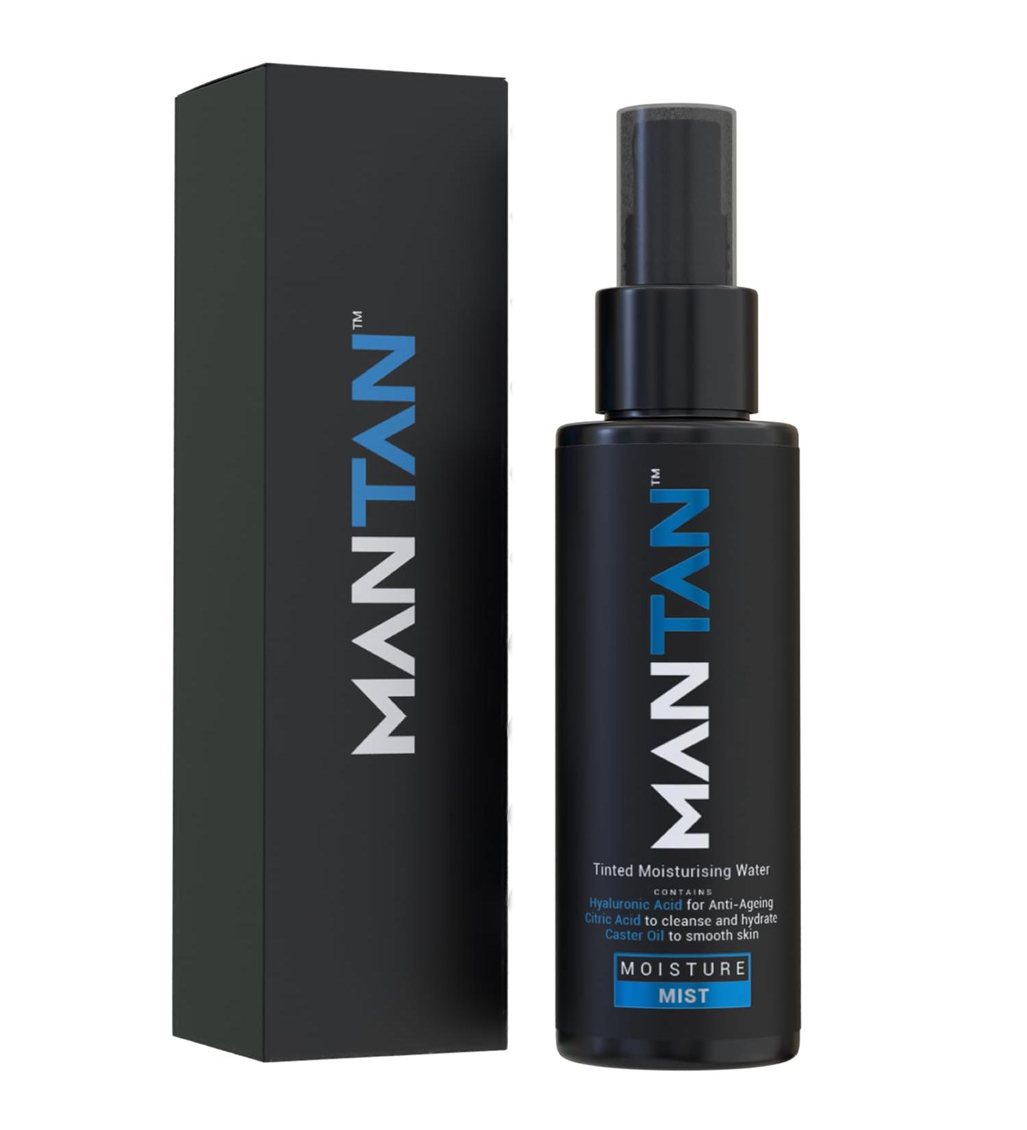 Tanning Water For Men 100ml - Spray and Go! | Quickest Gradual Tanning Spritz for your face | Contains Hyaluronic Acid and Scented with our Credence Aftershave