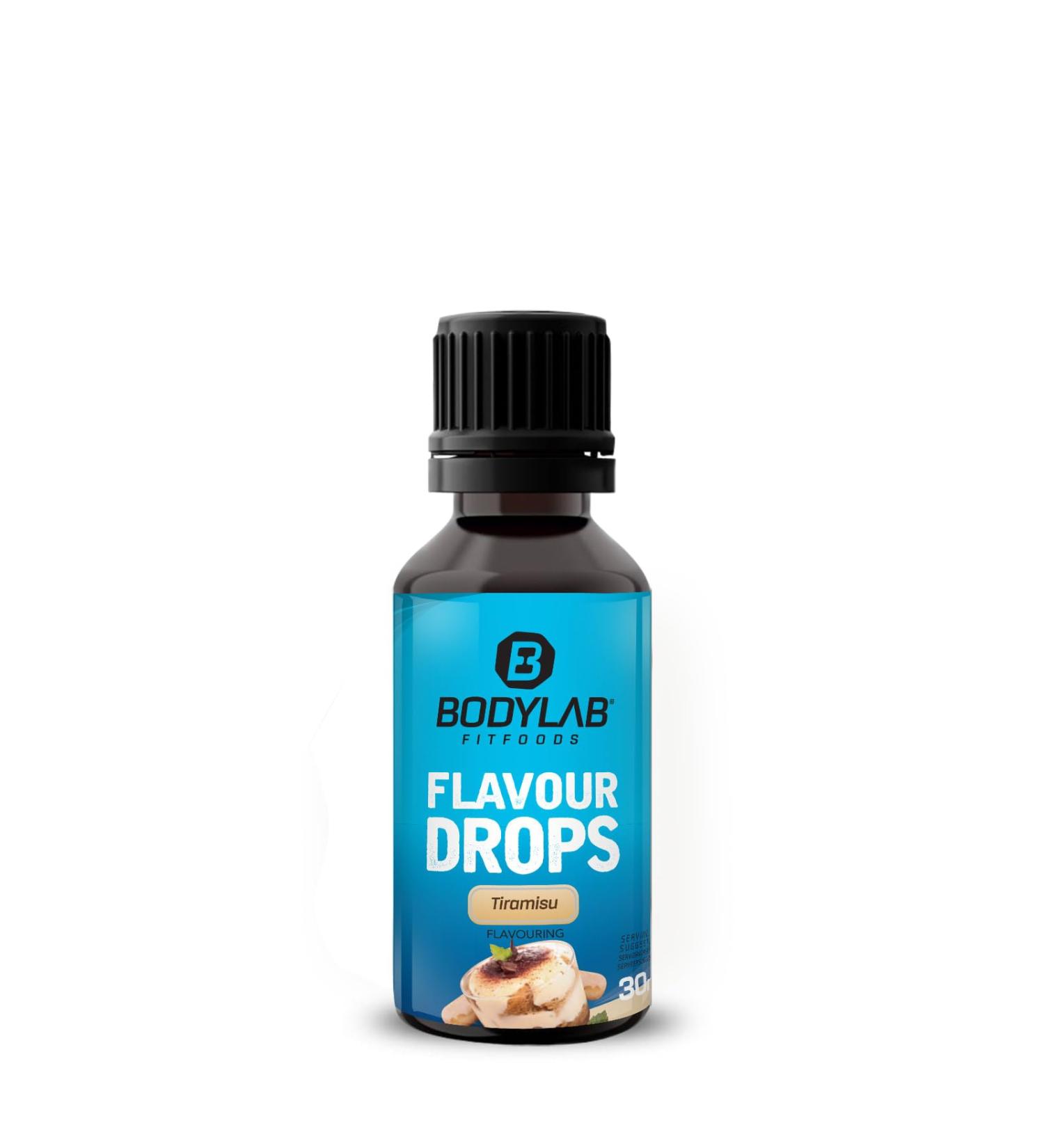 BODYLAB24 Tiramisu Flavor Drops 30ml - Calorie-Free Sugar-Free Fat-Free Aroma for Coffee & Food - Natural Sweetness Without Artificial Dyes - Buy Online on GoSupps.com