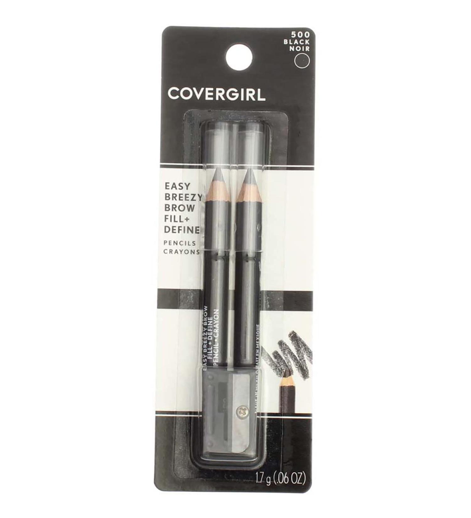 CoverGirl Professional Brow & Eye Makers Midnight Black 500 - Pack of 2 (.06 oz) | Brow Shaper & Eyeliner - Buy Online on GoSupps.com