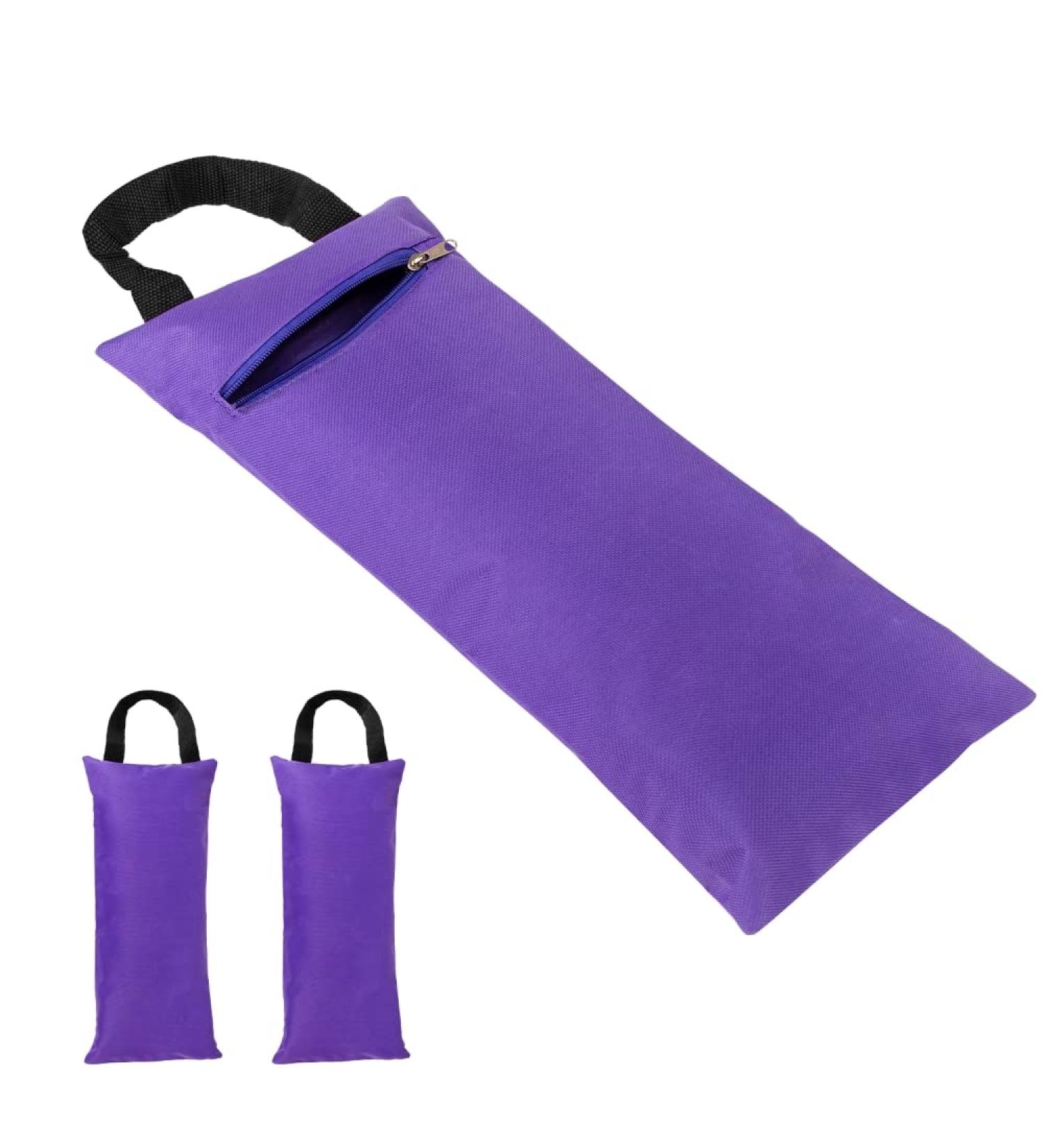 TOPTIE 2 Pack Yoga Sandbag 16 x 7 Inch Purple - Weighted Fitness Bag for Yoga and Pilates - Buy Online on GoSupps.com