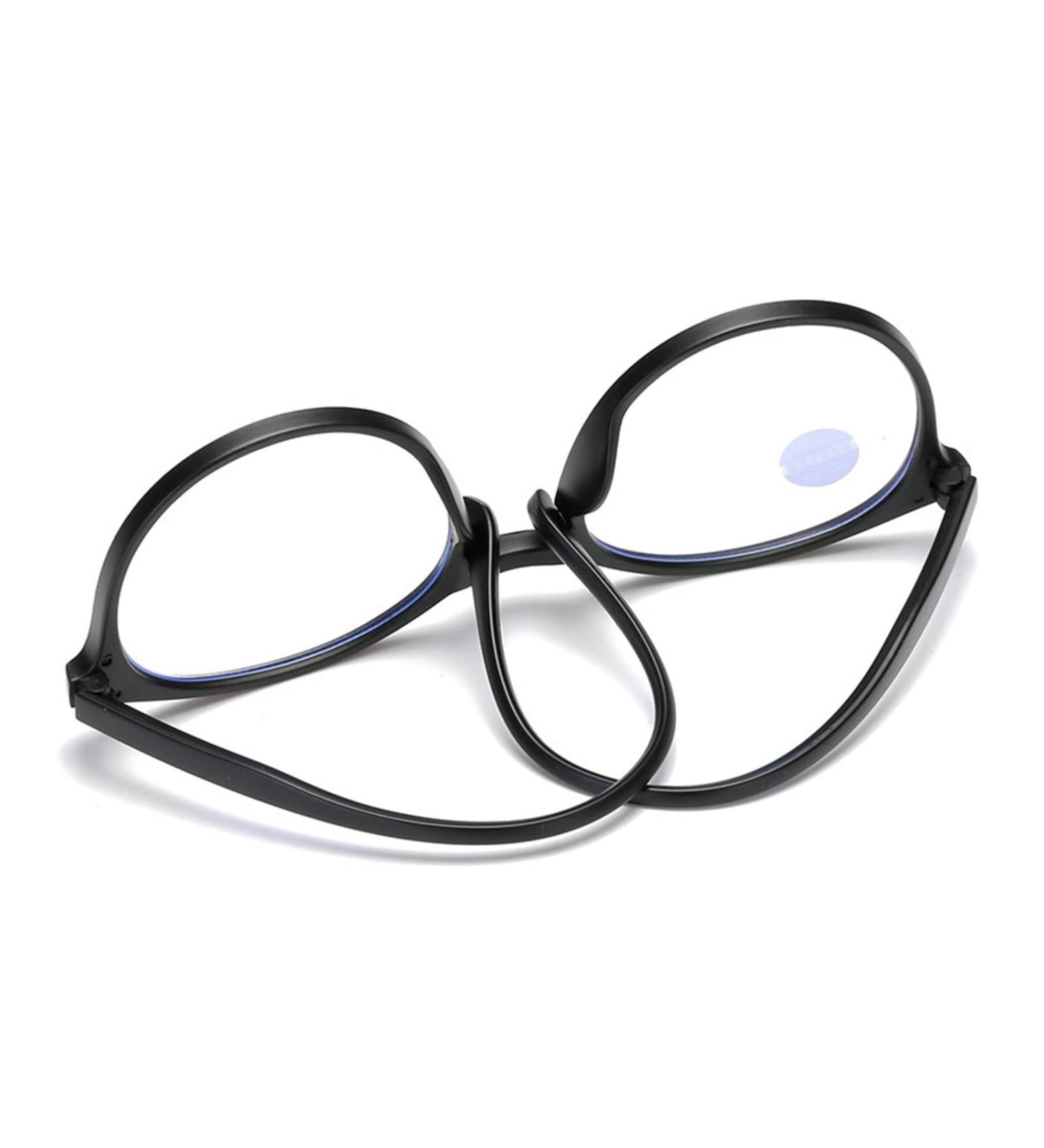Buy Retro Anti-Blue Light Reading Glasses - Large Black Frame for Men & Women | Iynwbjts 4.00 - Buy Online on GoSupps.com