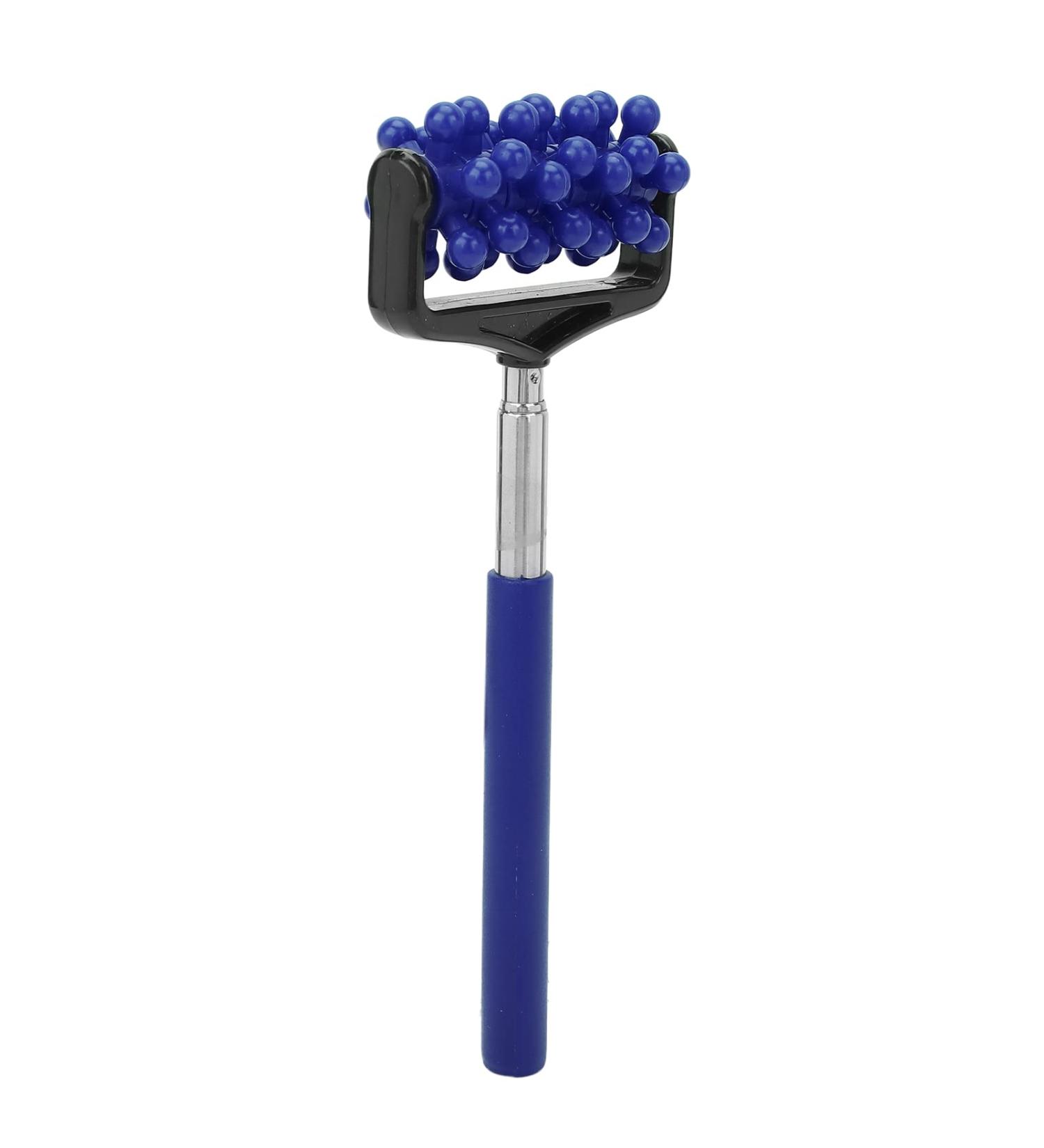 Shop Navy Blue Yoga Massage Tab - Granular Body Massager for Men & Women | Telescopic Neck Leg Back Relief - Buy Online on GoSupps.com