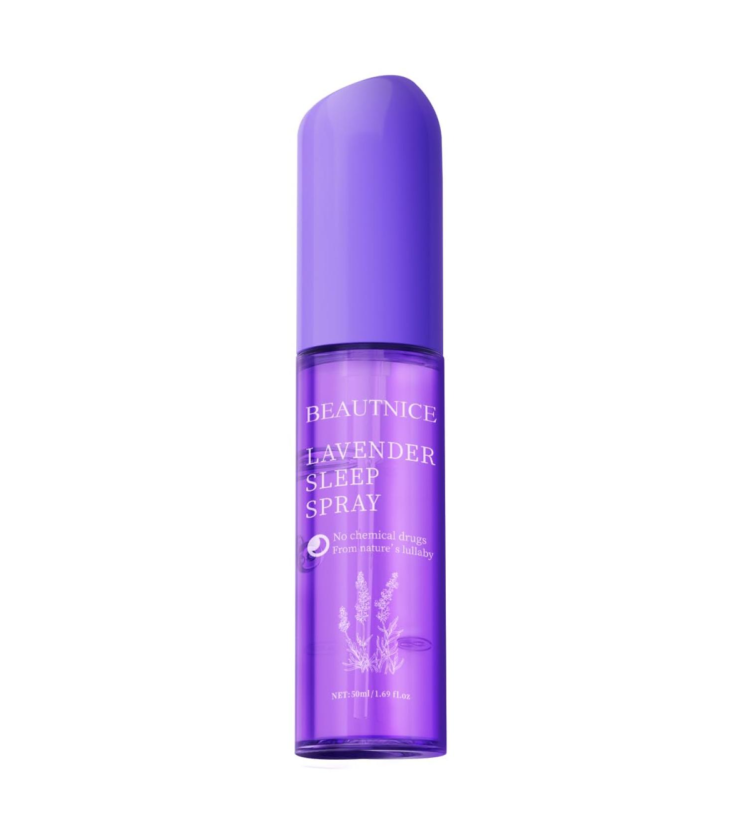 BEAUTNICE Lavender Sleep Spray - Natural Chemical-Free Sleep Aid | 50ml Calming Pillow Mist for Relaxation & Better Sleep - Buy Online on GoSupps.com