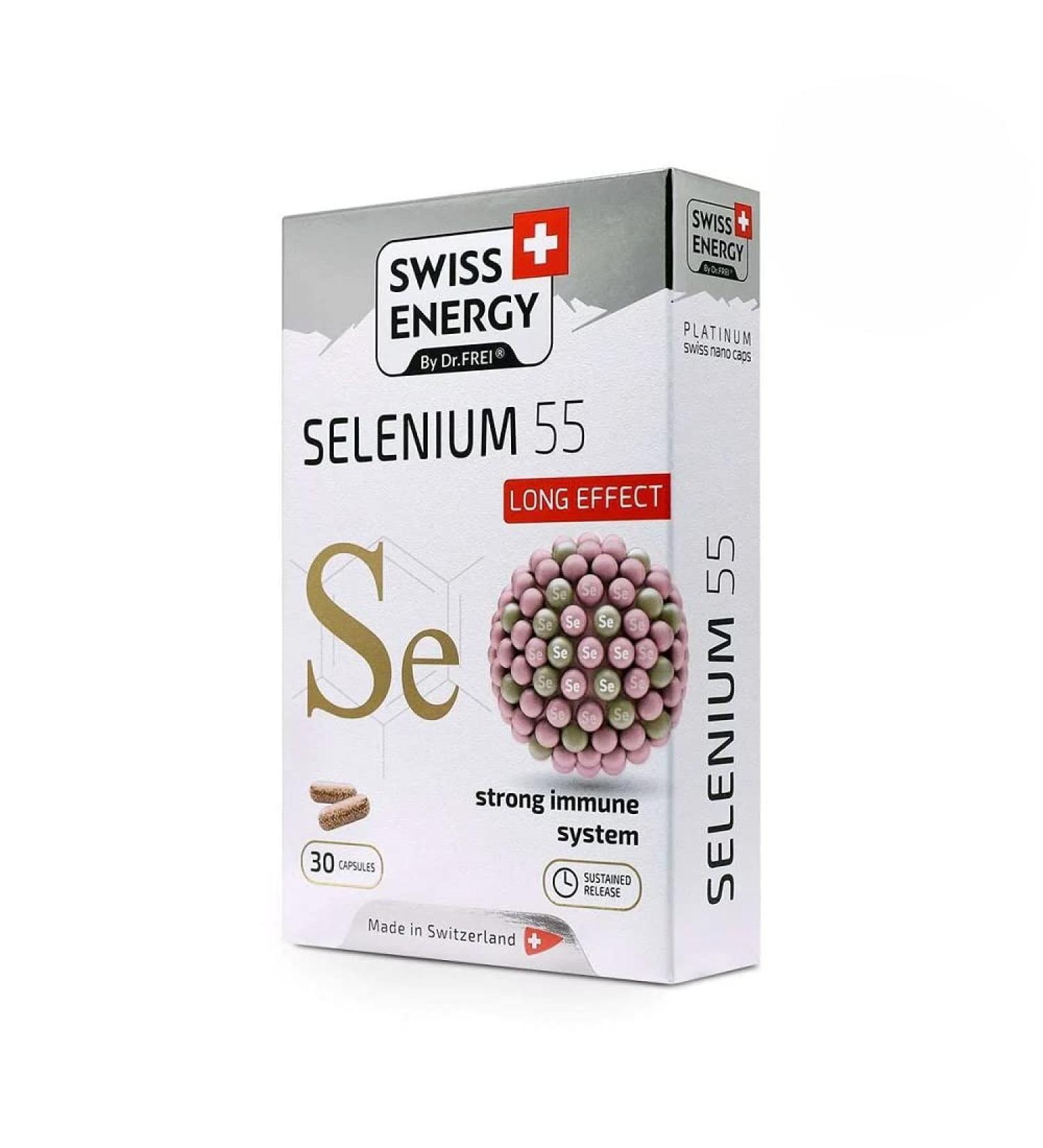 Swiss Energy Selenium 55 Capsules for Immune System & Thyroid Health - Buy Online on GoSupps.com