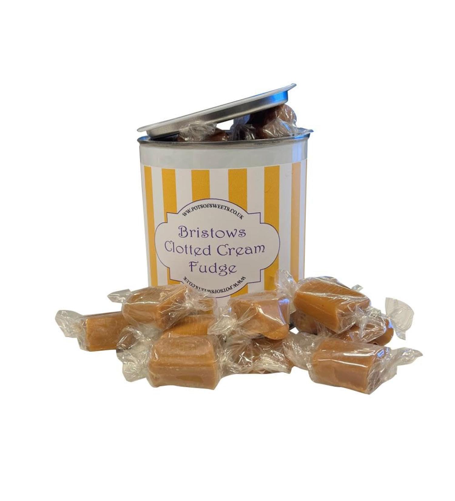 Personalized Customise With Your Own Message 250g Paint Pot Tin of Bristow's Clotted Cream Fudge - Buy Online on GoSupps.com
