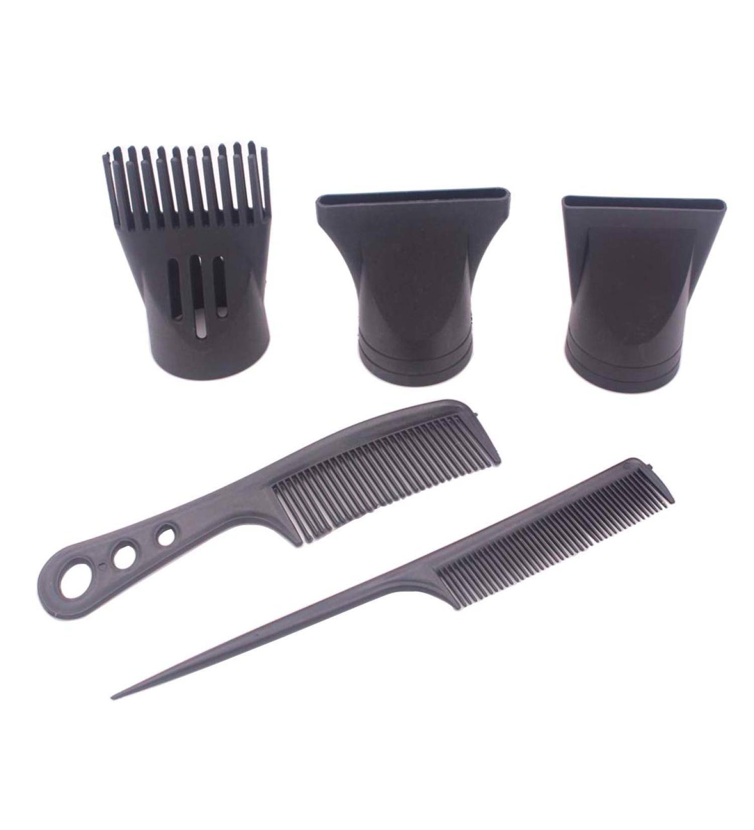 5PCS Hair Dryer Nozzle Replacement Set + Hair Comb | Portable Salon Narrow Concentrator for Blow Flat Hair Drying | Fits Diameter 4.0cm-4.8cm - Buy Online on GoSupps.com
