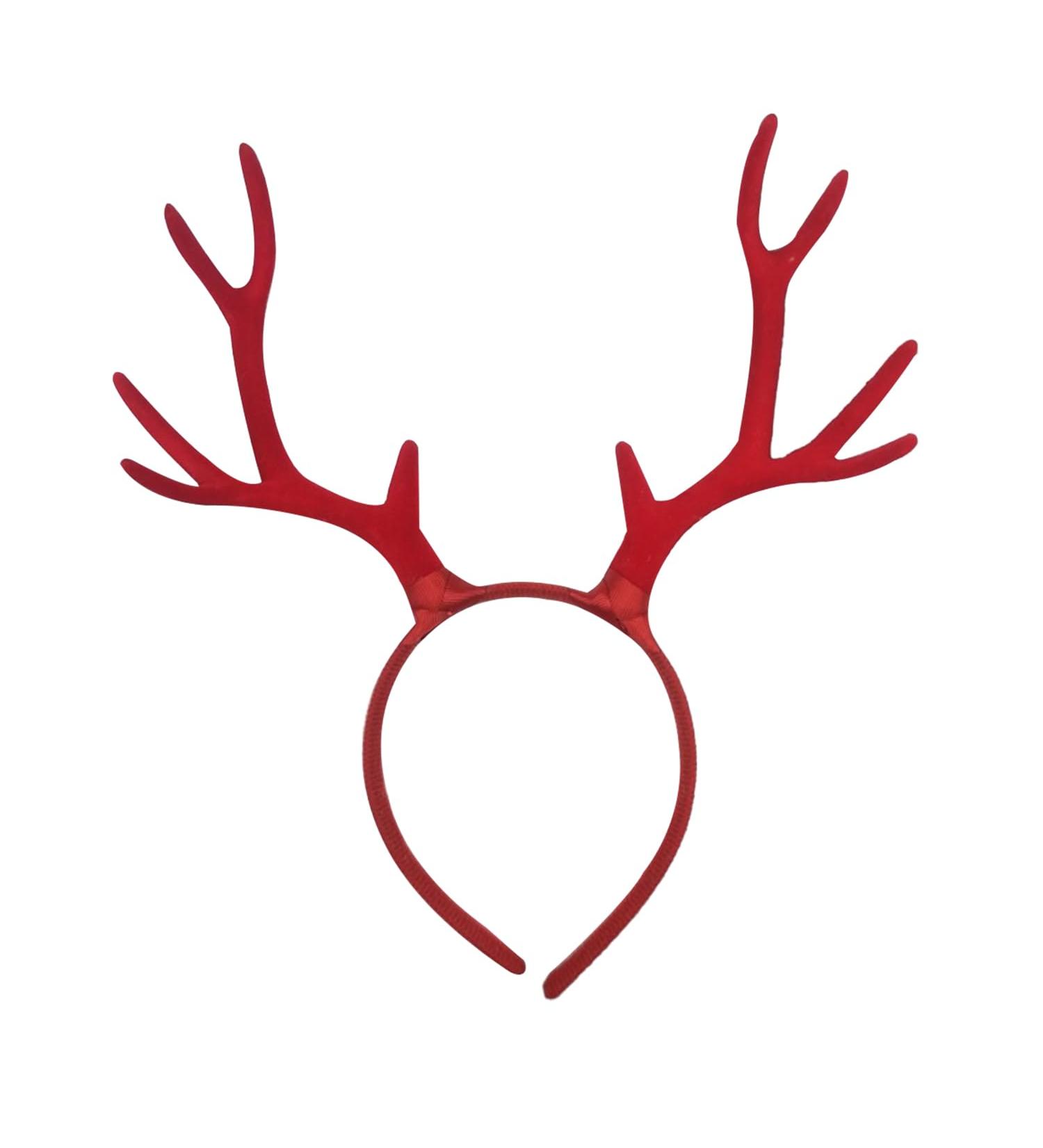 MEISH Deer Antler Headband Plush Reindeer Antler Headband Cute Christmas Reindeer Ears Headband Christmas Hair Accessories for Women Girls (color2) - Buy Online on GoSupps.com