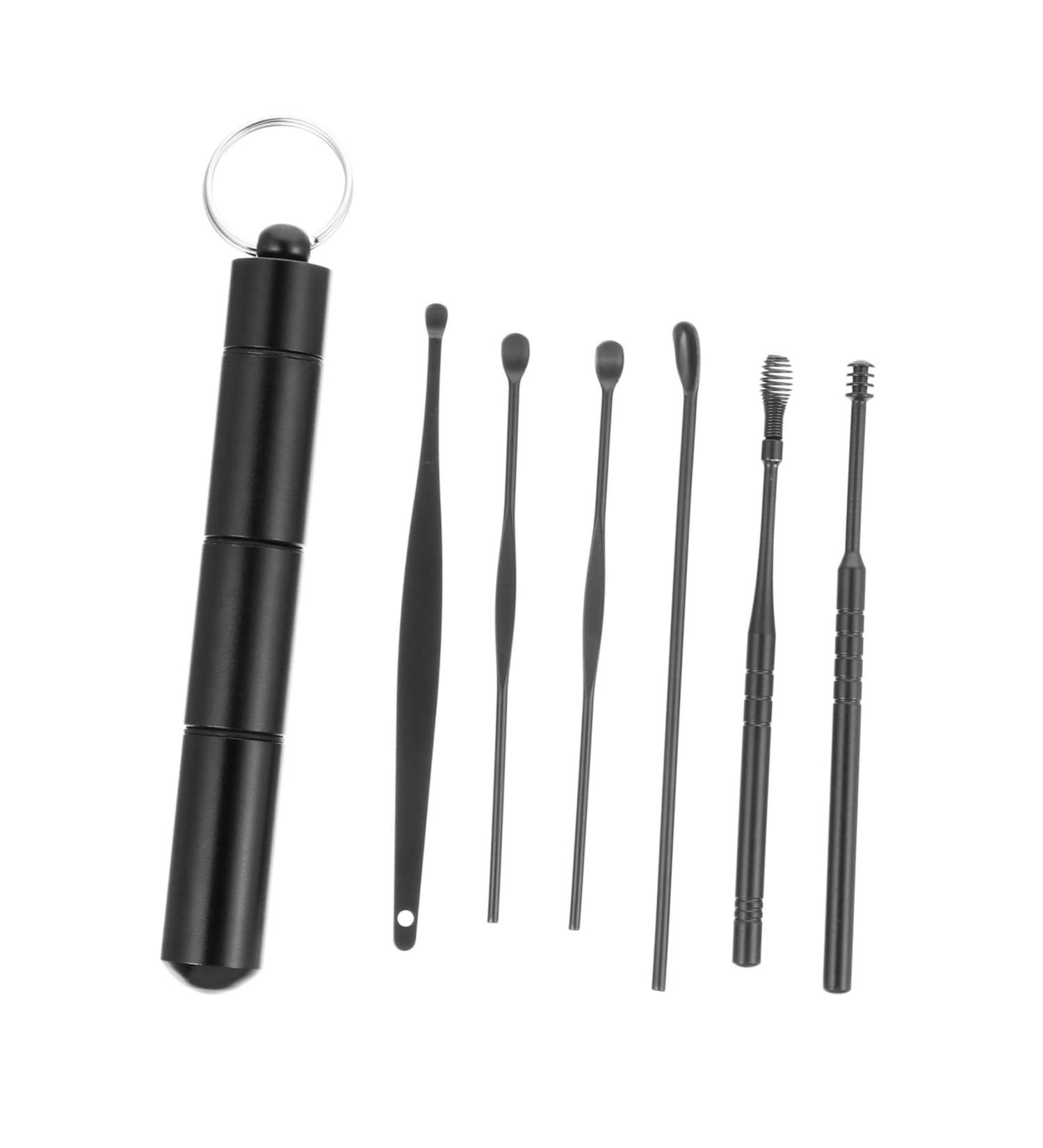 FOYTOKI 6Pcs Ear Wax Removal Kit Safety Tools for Adults Portable Ear with Various Shapes for Comfortable Ear Wax Cleaning - Buy Online on GoSupps.com