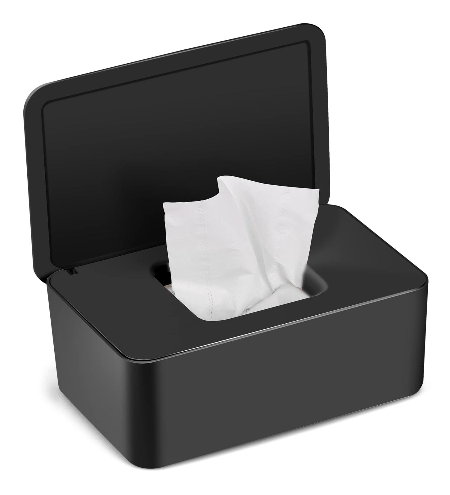BEAUGIREW Baby Wet Wipes Dispenser Wipes Dispenser Holder Storage Box with Seal Lid Keeping Wipes Fresh for Bedroom Home Office Toilet Black - Buy Online on GoSupps.com