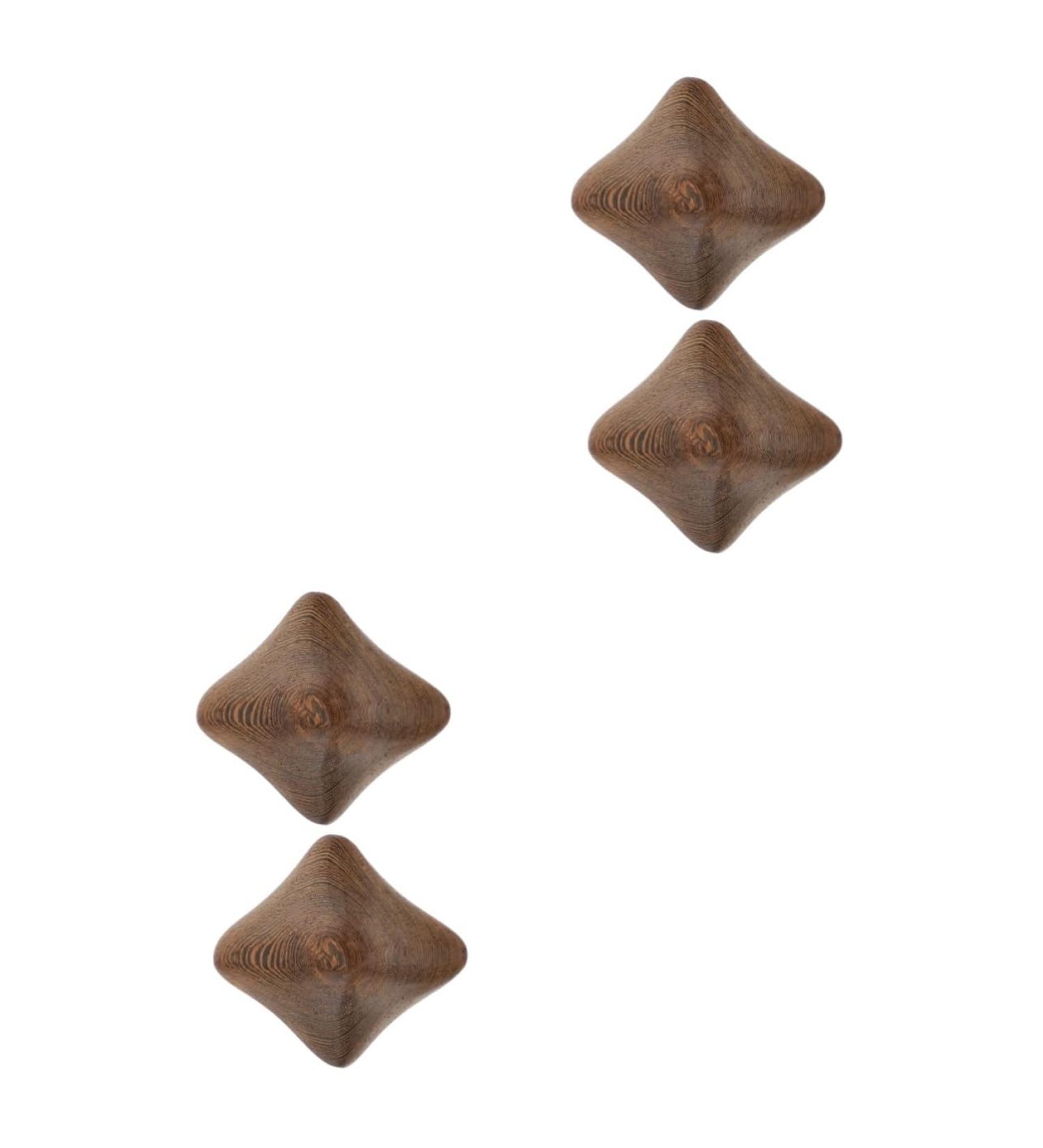 Beavorty 4-Piece Wenge Health Ball Set | Thai Wood Massage Device for Hand & Finger Training | Mahogany Massage Gear 7x7x7cm | Perfect Decor & Wellness Gift - Buy Online on GoSupps.com