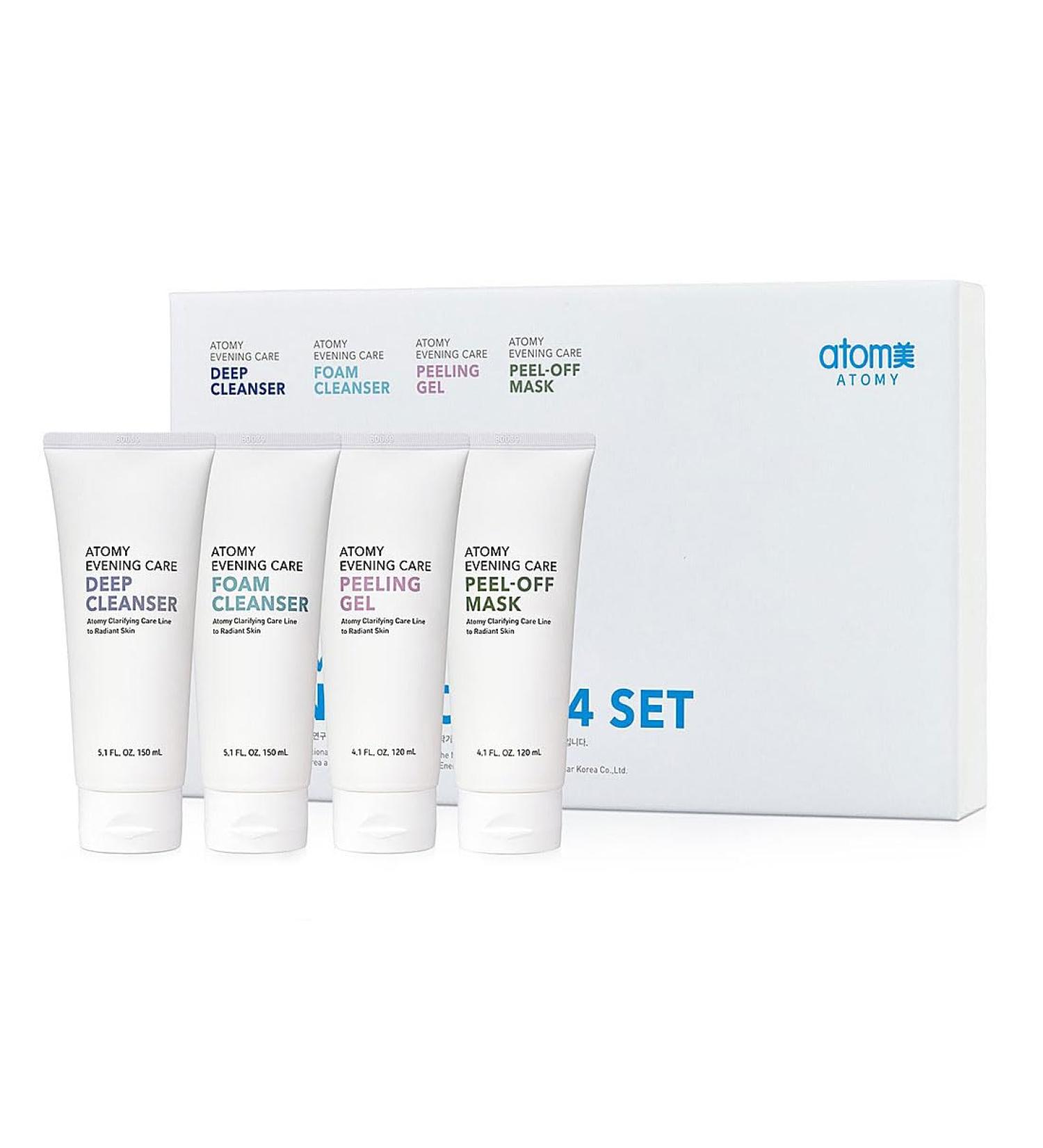 Shop Ato-my Evening Care 4 Set: Foam Cleanser Deep Cleanser Peeling Gel & Peel-Off Mask - International Shipping Available - Buy Online on GoSupps.com