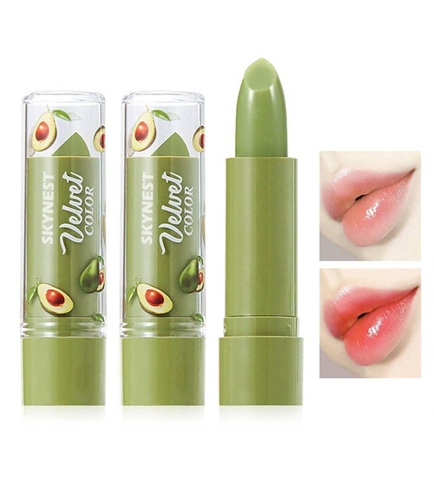 Btspring 2 Pack Avocado Lipstick - Long Lasting Nutritious Lip Balm for Moisturized Lips - Color Change Lip Gloss in Green (2 Pack) - Buy Online on GoSupps.com