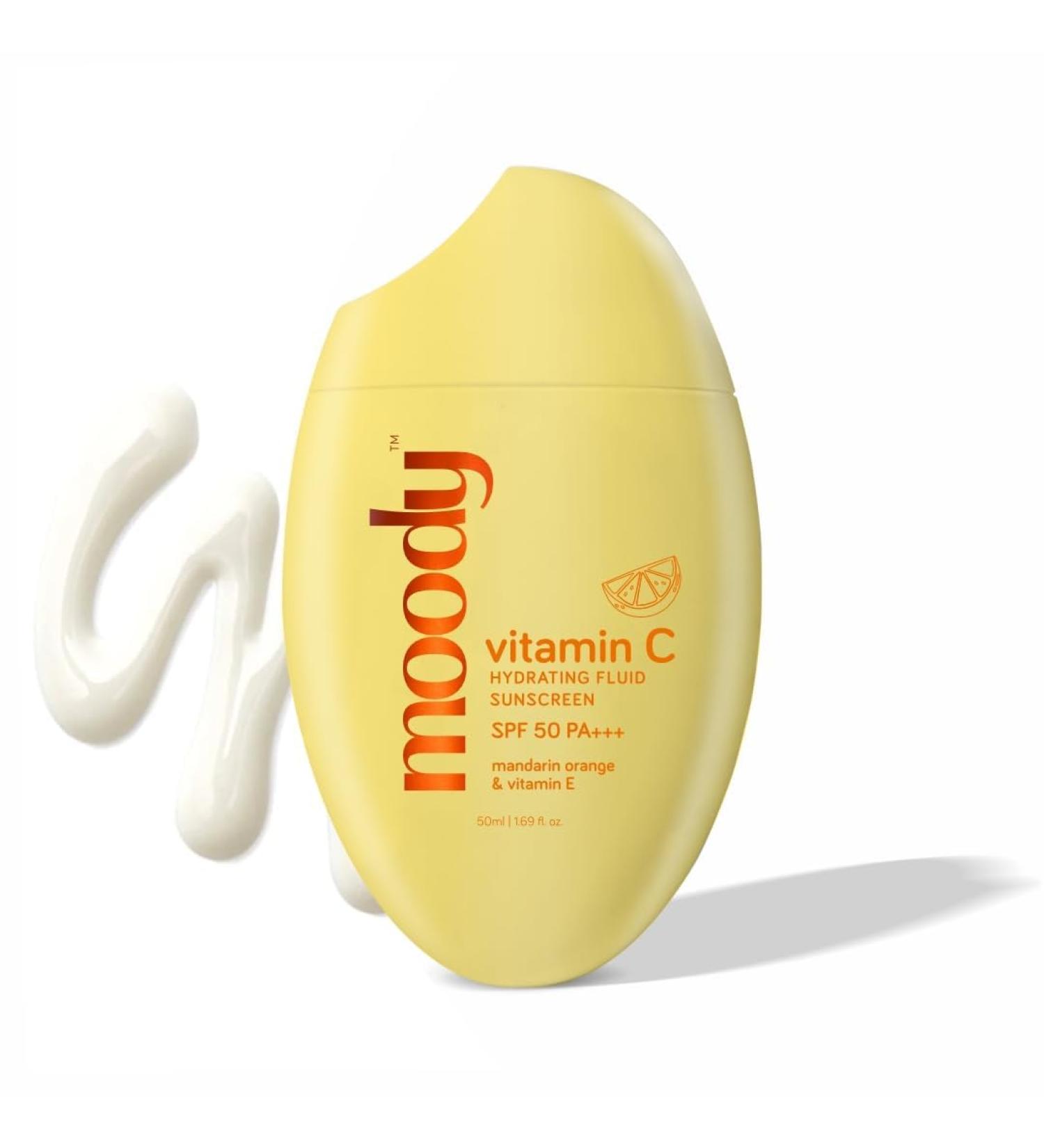 SPF 50 PA+++ Vitamin C Sunscreen | Blue Light Protection | Hydrating Non-Greasy Zero White Cast | For All Skin Types | 50g - Buy Online on GoSupps.com