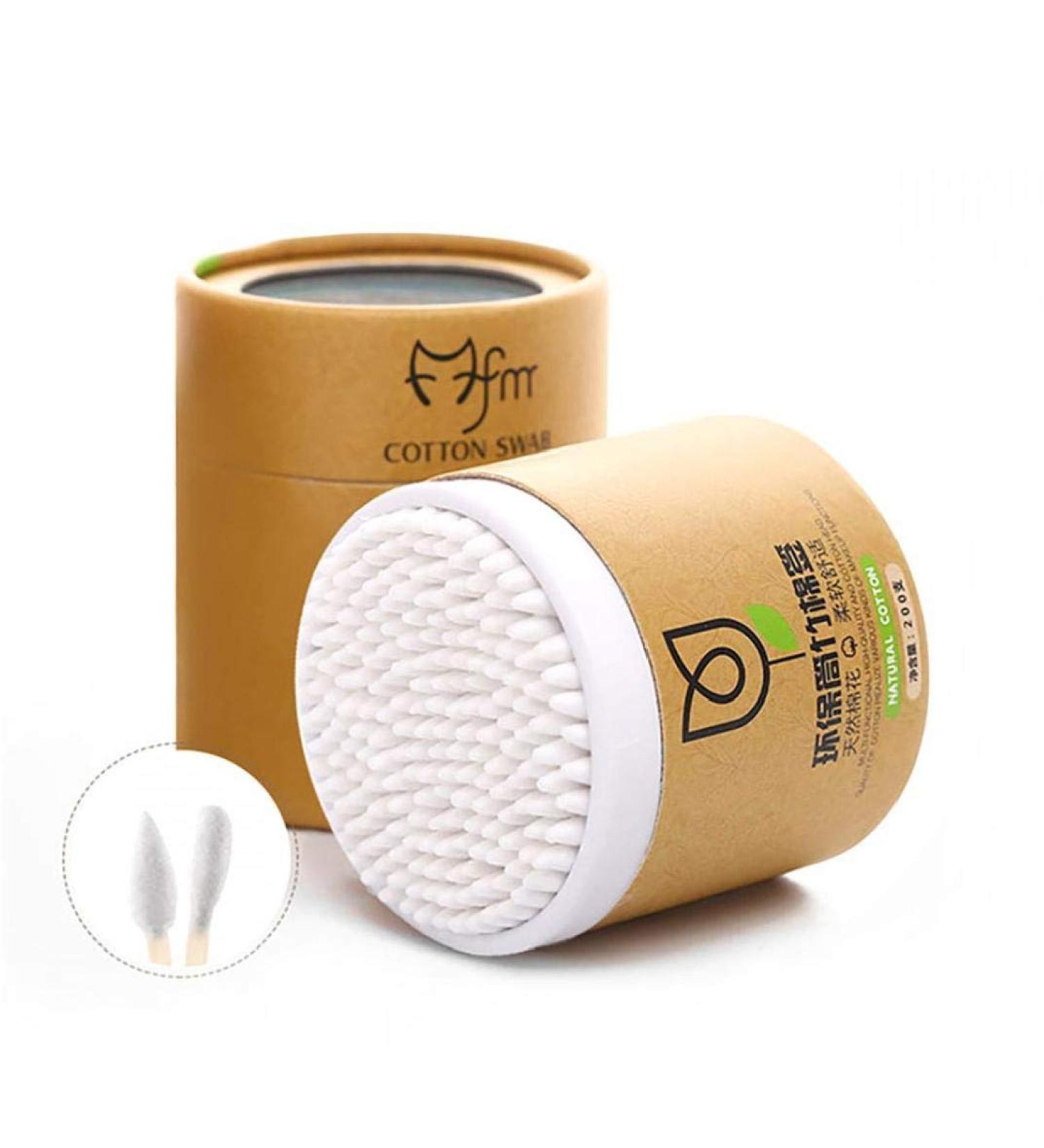 Shentaotao 200pcs Cotton Swabs - Double Cotton Heads Sterile & Safe for Makeup & Cleaning - Buy Online on GoSupps.com