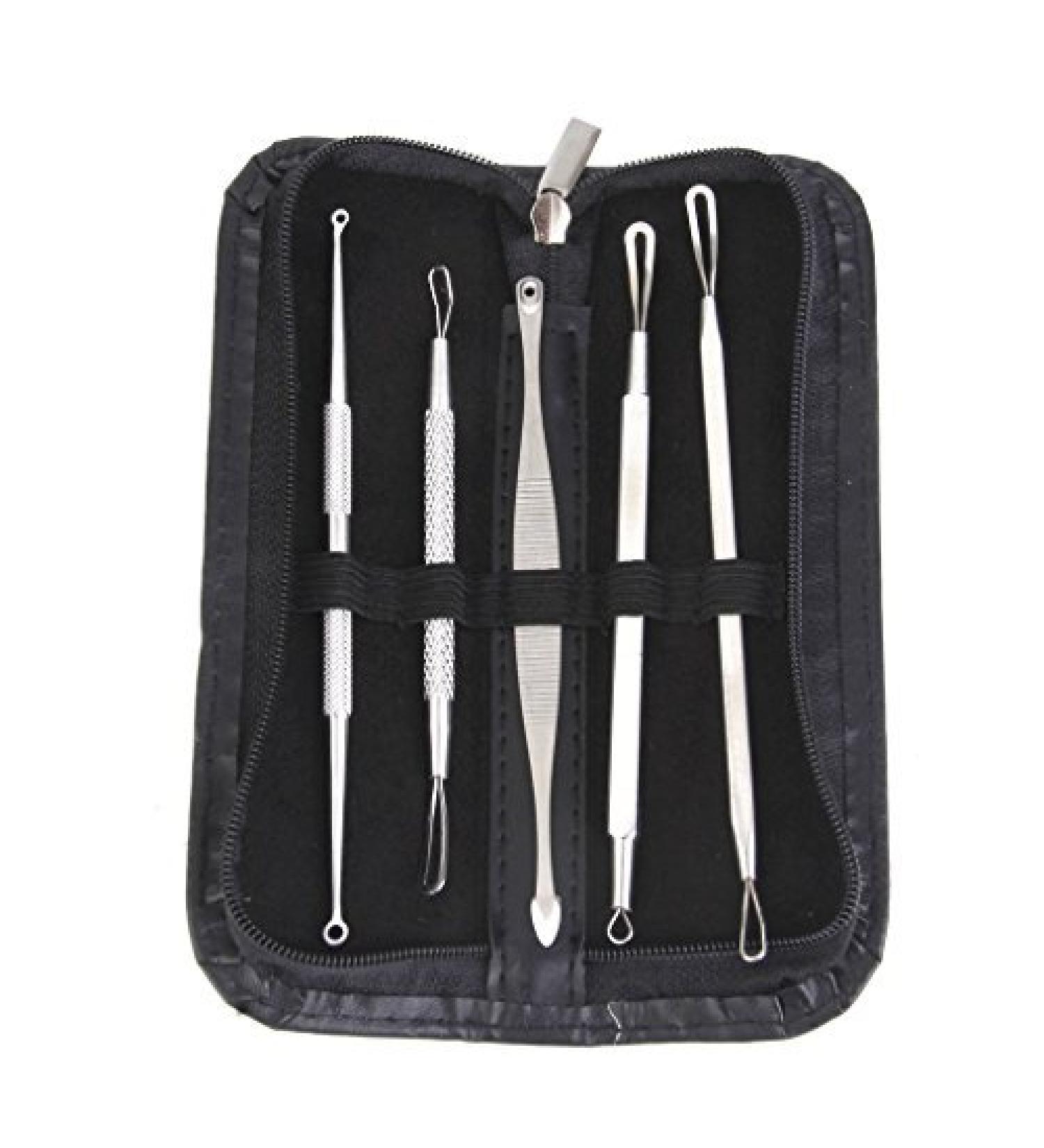 Vonraech Stainless Steel Blackhead Acne Pimple Extractor Remover Removal Tool Kit by Vonraech