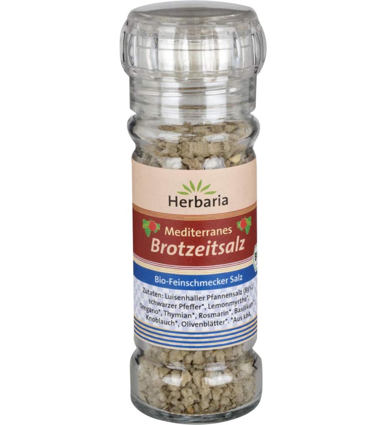 Herbaria Herbaria Mediterranean Bread Salt in Gingerbread Mill 80 g Organic