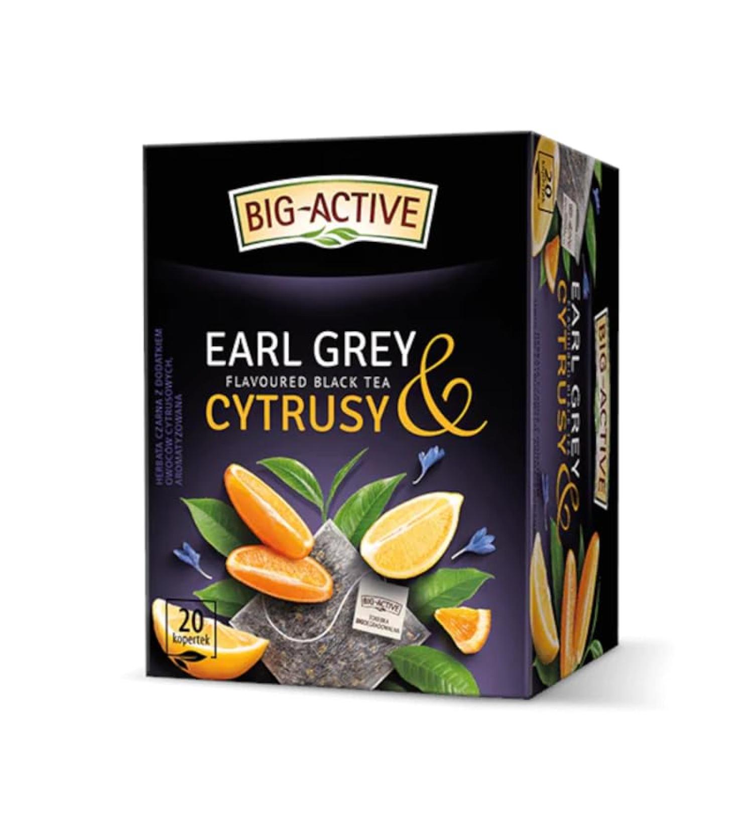 Big-Active Black Tea Earl Grey & Citrus Herbal Tea Natural Pure And Refreshing Herbal Fruit Infusion Herbapol