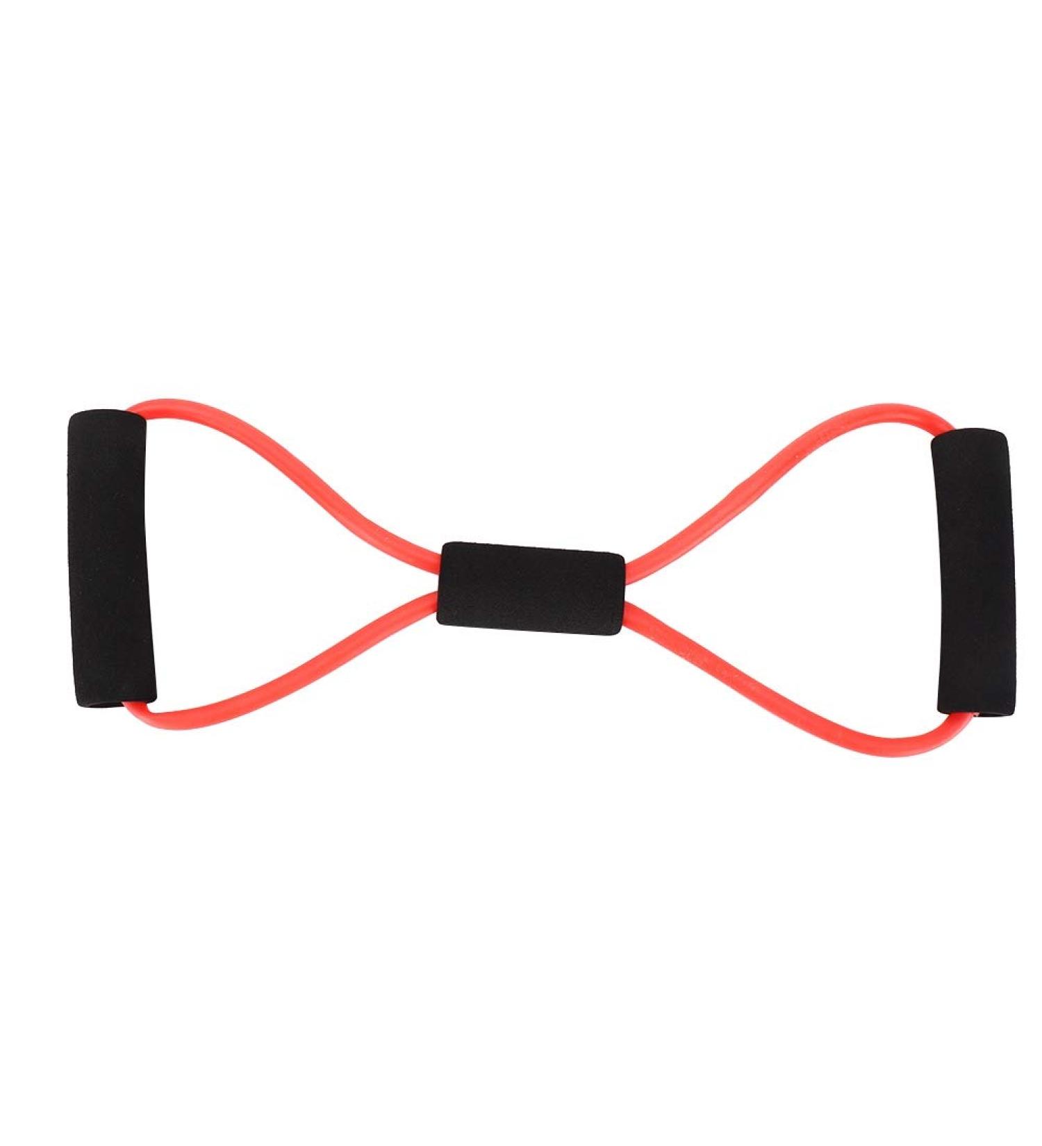 8 Shaped Pull Rope Chest Expander - Comfortable Elastic Strong Tension for Blood Circulation - Red - Buy Online on GoSupps.com