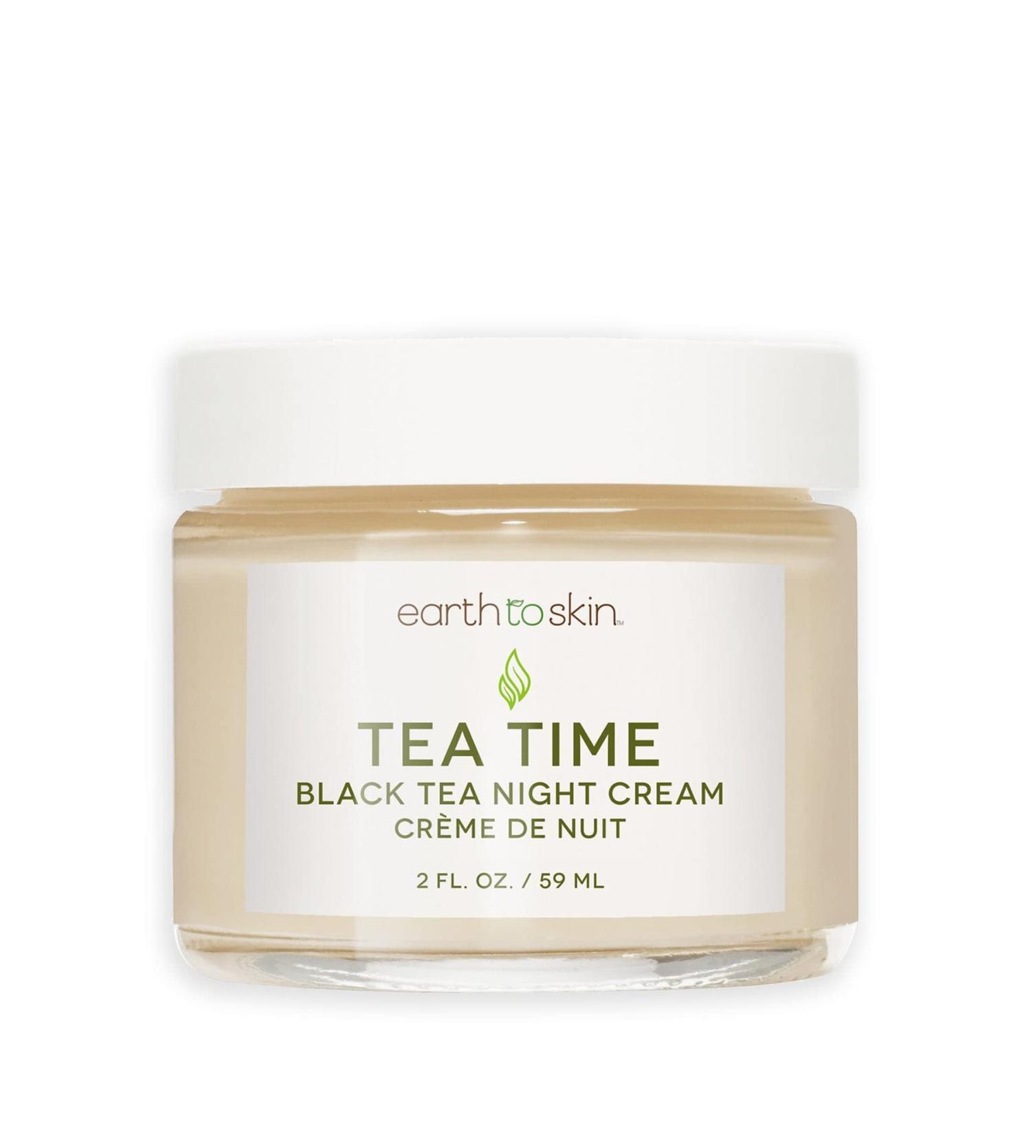 Earth To Skin Tea Time Anti-Aging Black Tea Night Cream - Intense Hydration & Protection Moisturizer for Face - 2.0 Fl Oz | International Shipping Available - Buy Online on GoSupps.com