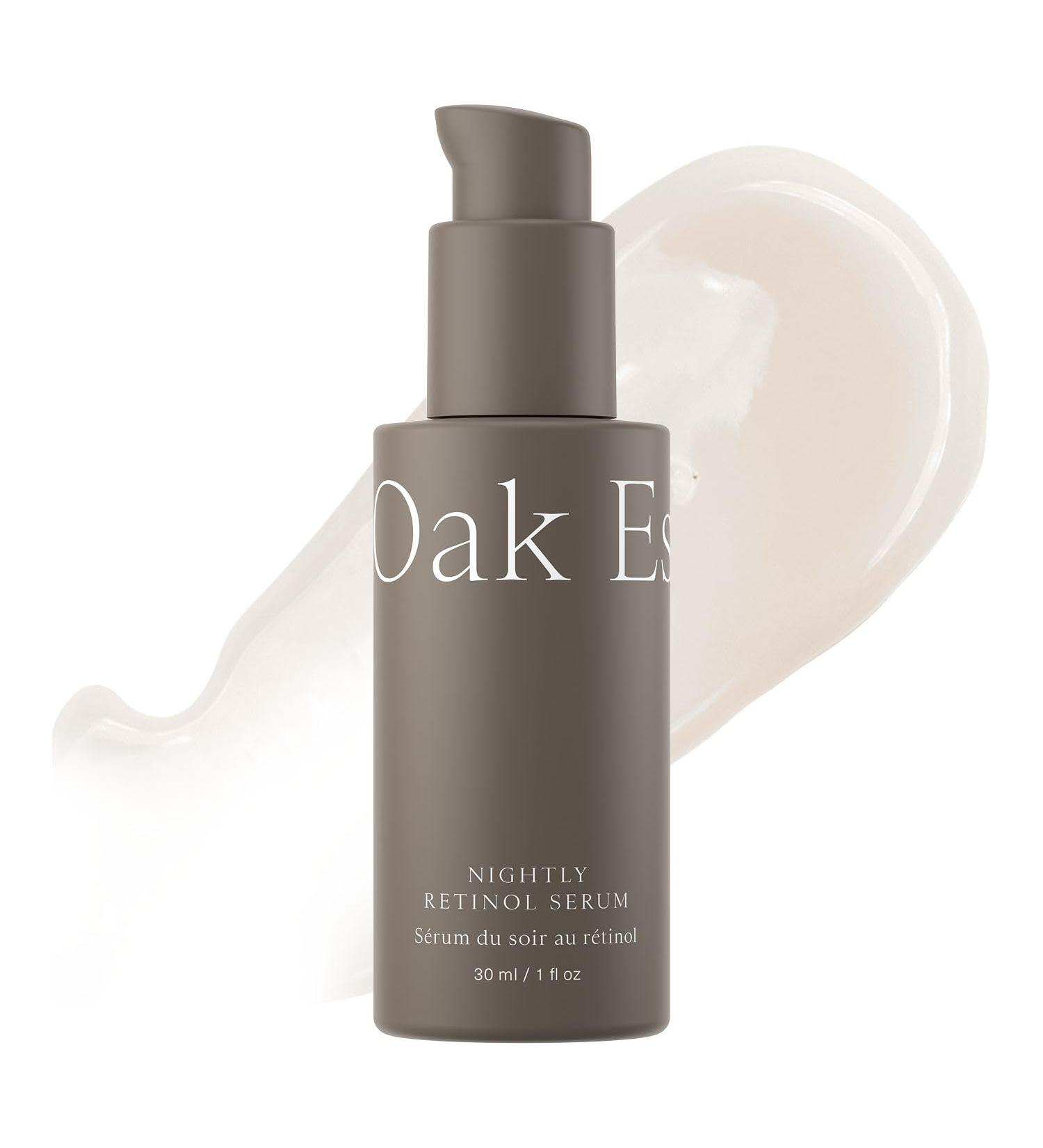 Oak Essentials Nightly Retinol Serum | Anti-Aging Face Serum with Gentle Retinol Squalane & Avocado Extract 1 Oz - Buy Online on GoSupps.com