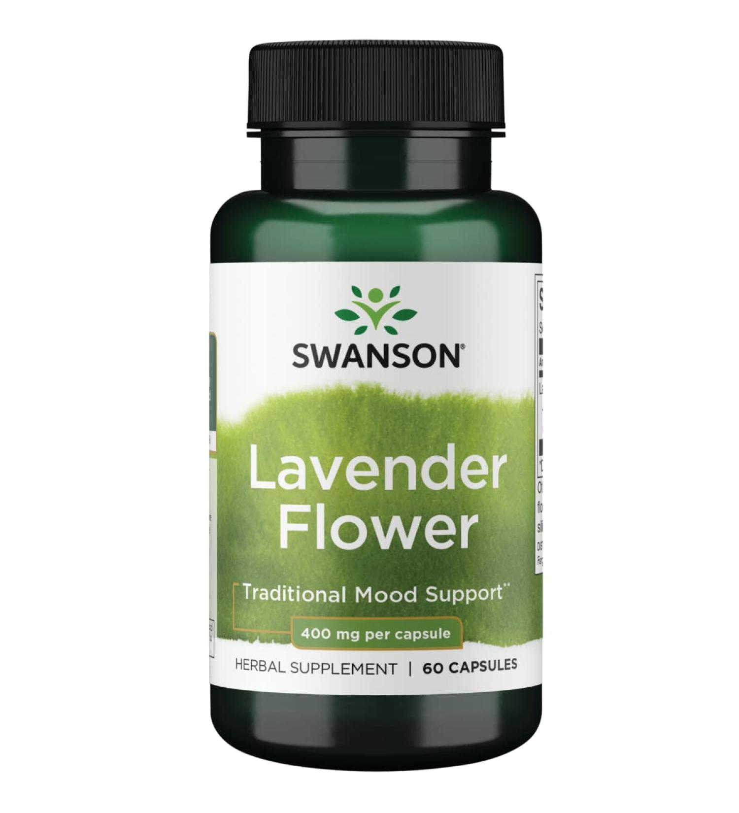 Swanson Full Spectrum Lavender Flower 400mg Capsules - 60 Count - Buy Online on GoSupps.com